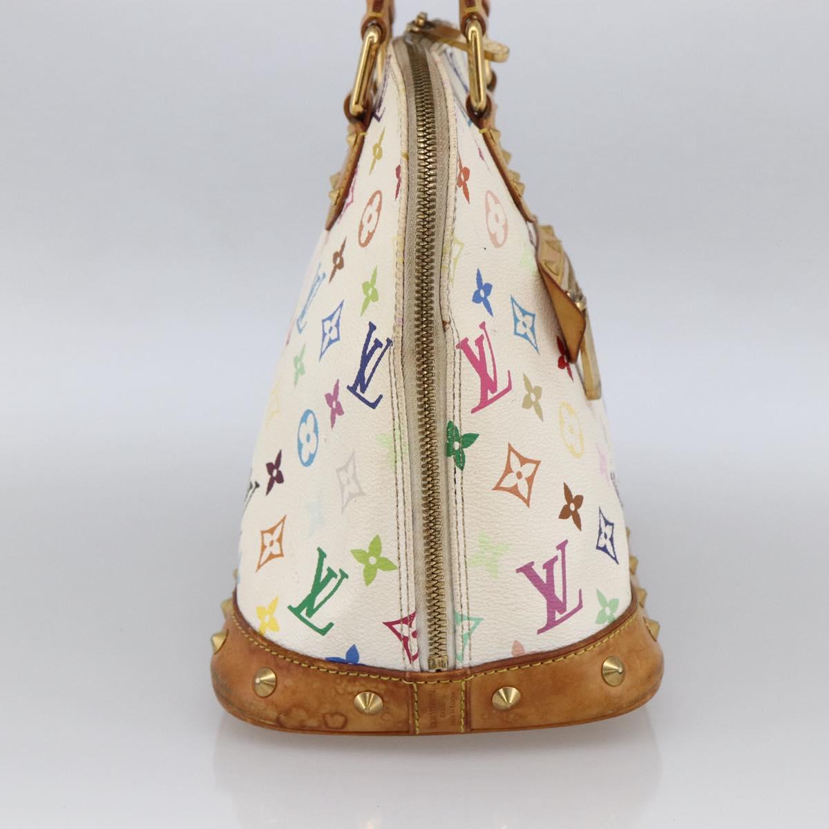 LOUIS VUITTON Monogram Multicolor Alma Hand Bag White M92647 LV Auth LNZ460