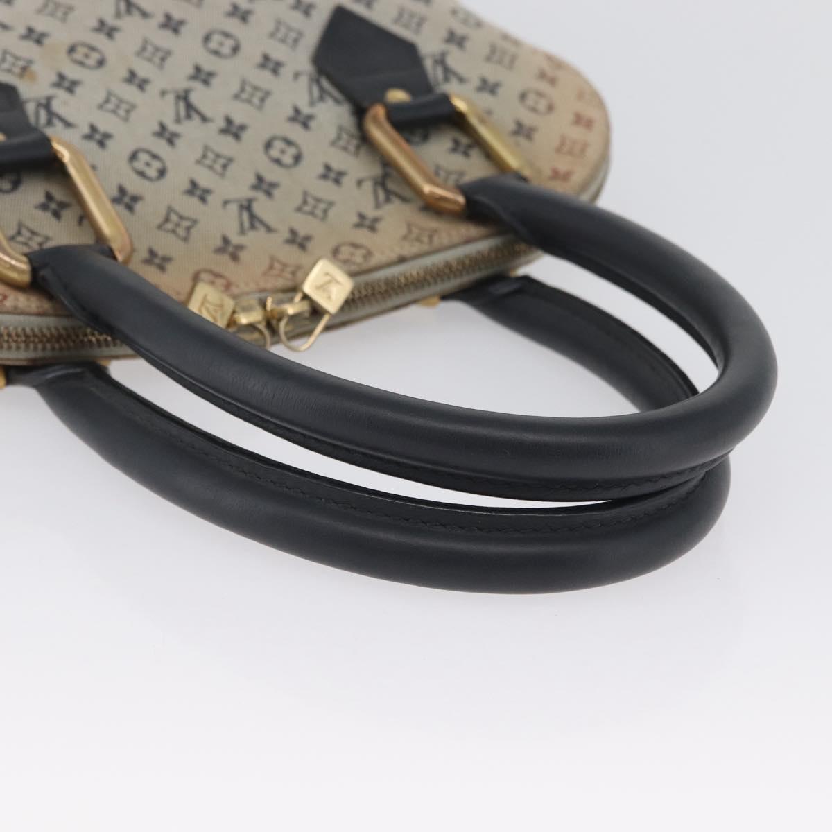 LOUIS VUITTON Monogram Mini Alma Haut Hand Bag Blue M92202 LV Auth LNZ461