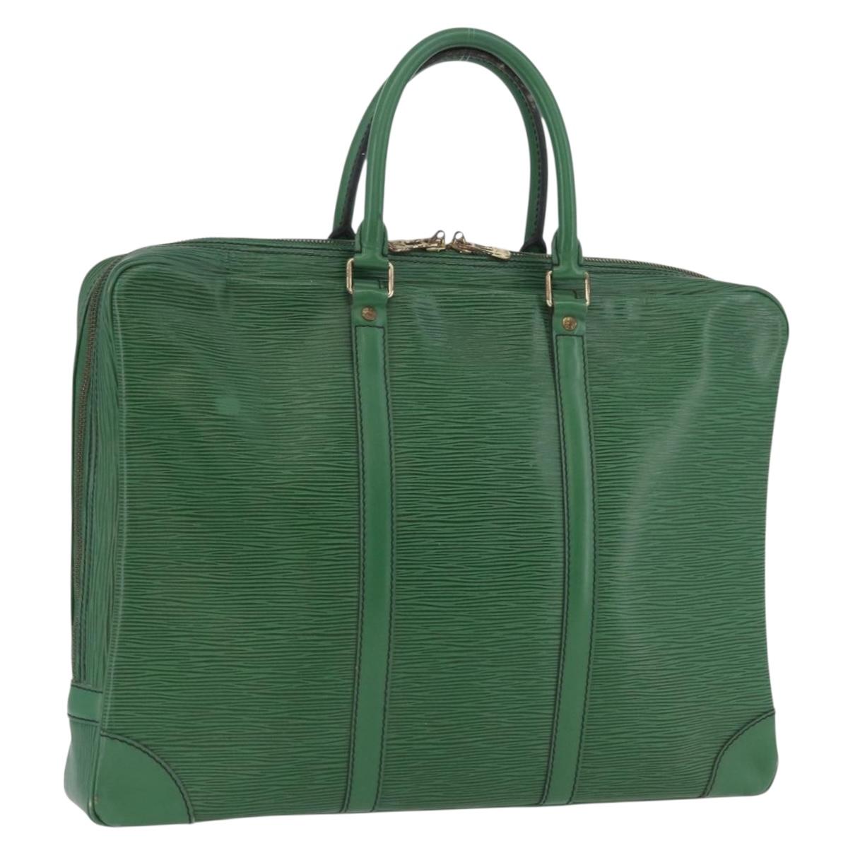 LOUIS VUITTON Epi Porte Documents Voyage Business Bag Green M54474 Auth LNZ462