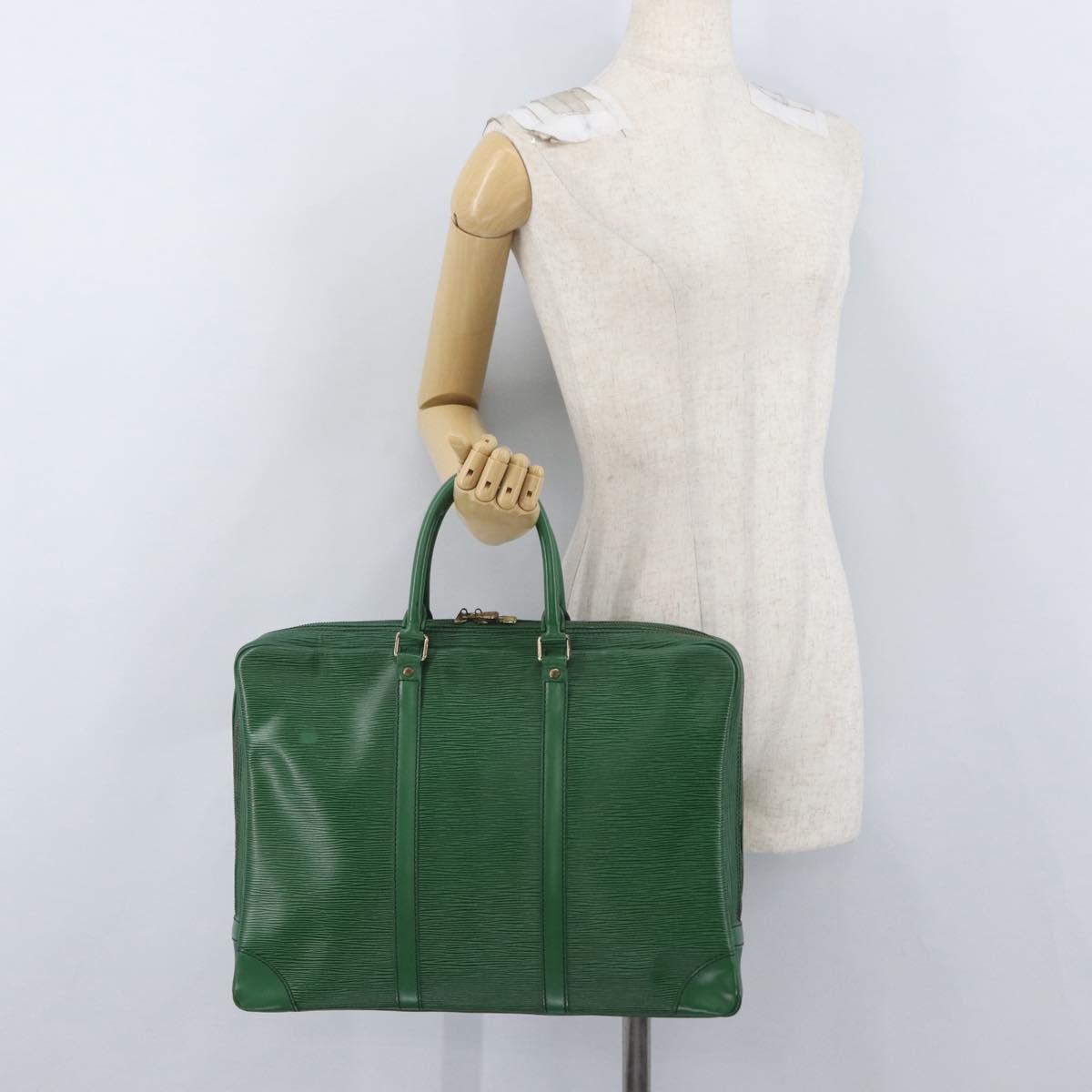 LOUIS VUITTON Epi Porte Documents Voyage Business Bag Green M54474 Auth LNZ462