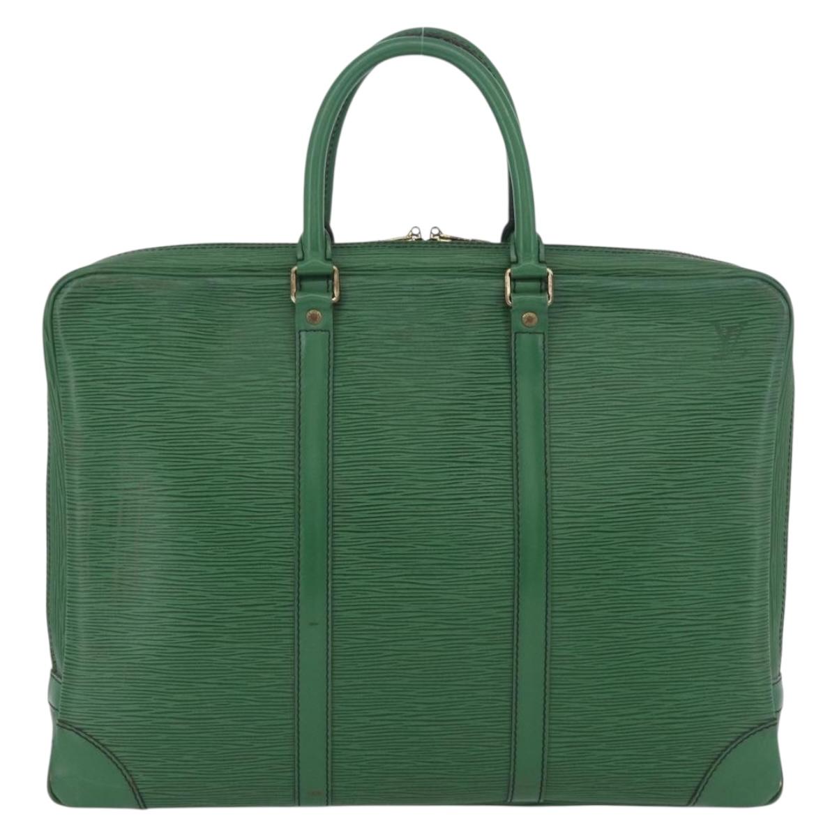 LOUIS VUITTON Epi Porte Documents Voyage Business Bag Green M54474 Auth LNZ462