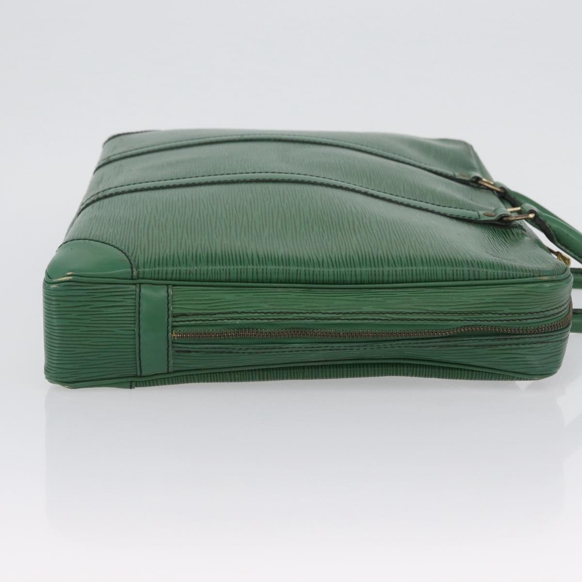 LOUIS VUITTON Epi Porte Documents Voyage Business Bag Green M54474 Auth LNZ462
