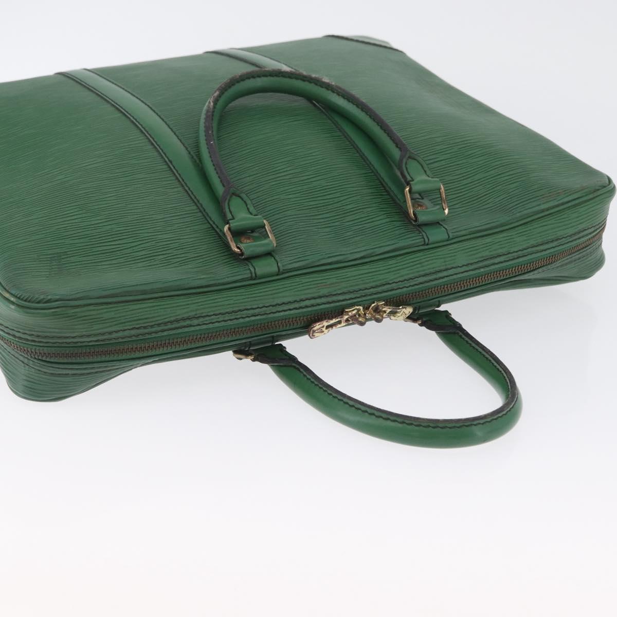 LOUIS VUITTON Epi Porte Documents Voyage Business Bag Green M54474 Auth LNZ462