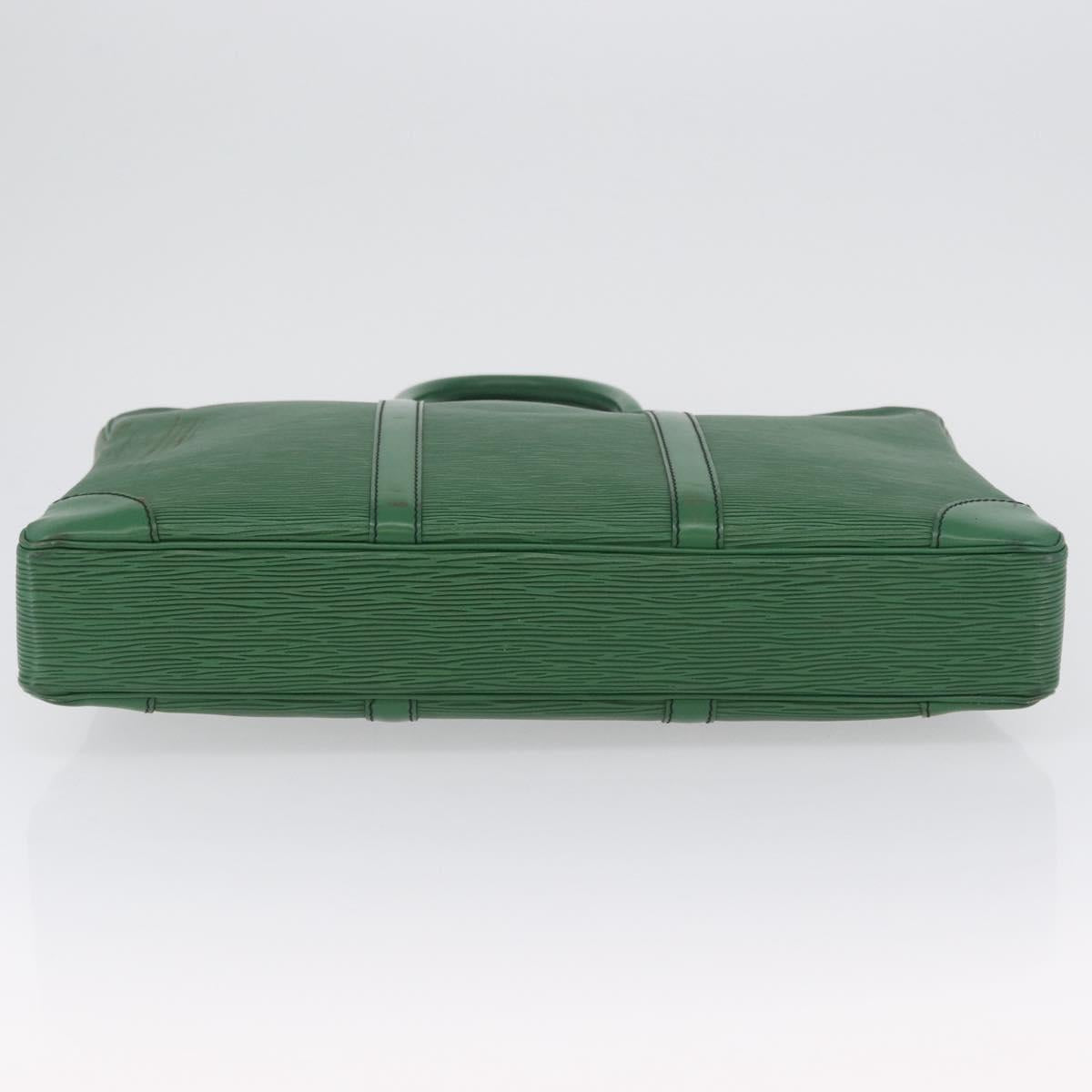 LOUIS VUITTON Epi Porte Documents Voyage Business Bag Green M54474 Auth LNZ462