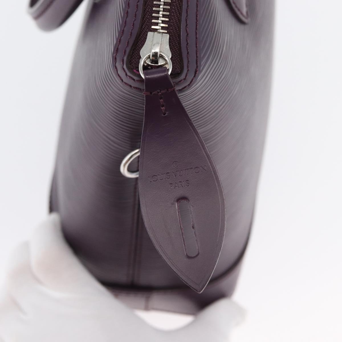 LOUIS VUITTON Epi Lockit PM Hand Bag Purple Cassis M4229K LV Auth LNZ463V