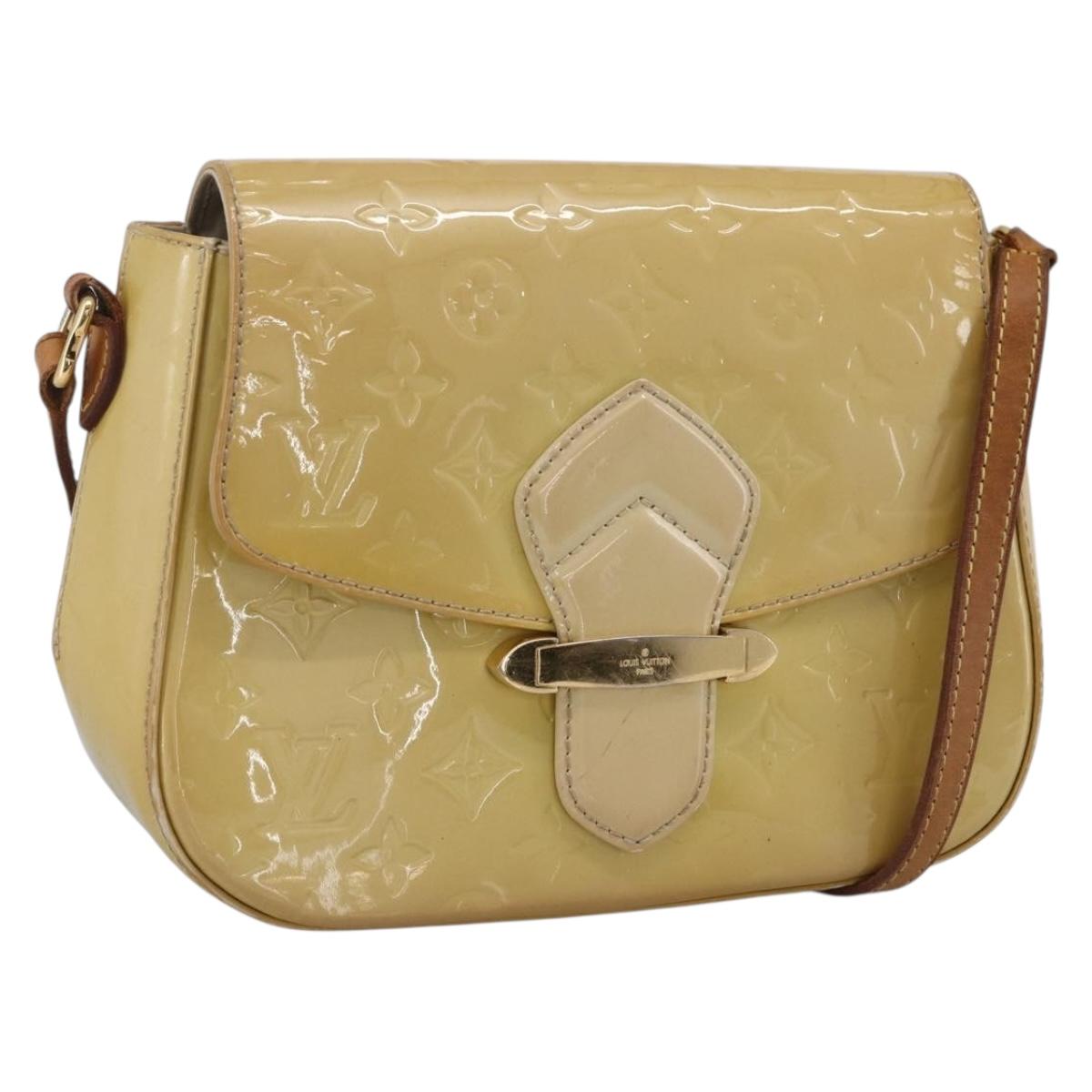 LOUIS VUITTON Monogram Vernis Bell Flower PM Bag Broncorail M91703 Auth LNZ464