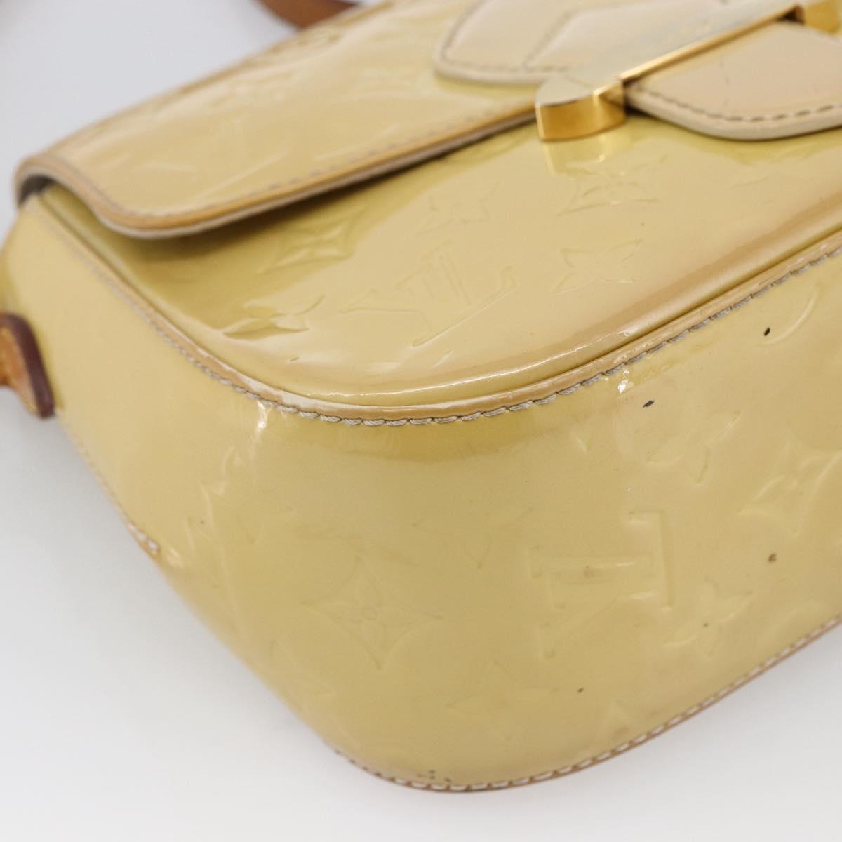 LOUIS VUITTON Monogram Vernis Bell Flower PM Bag Broncorail M91703 Auth LNZ464