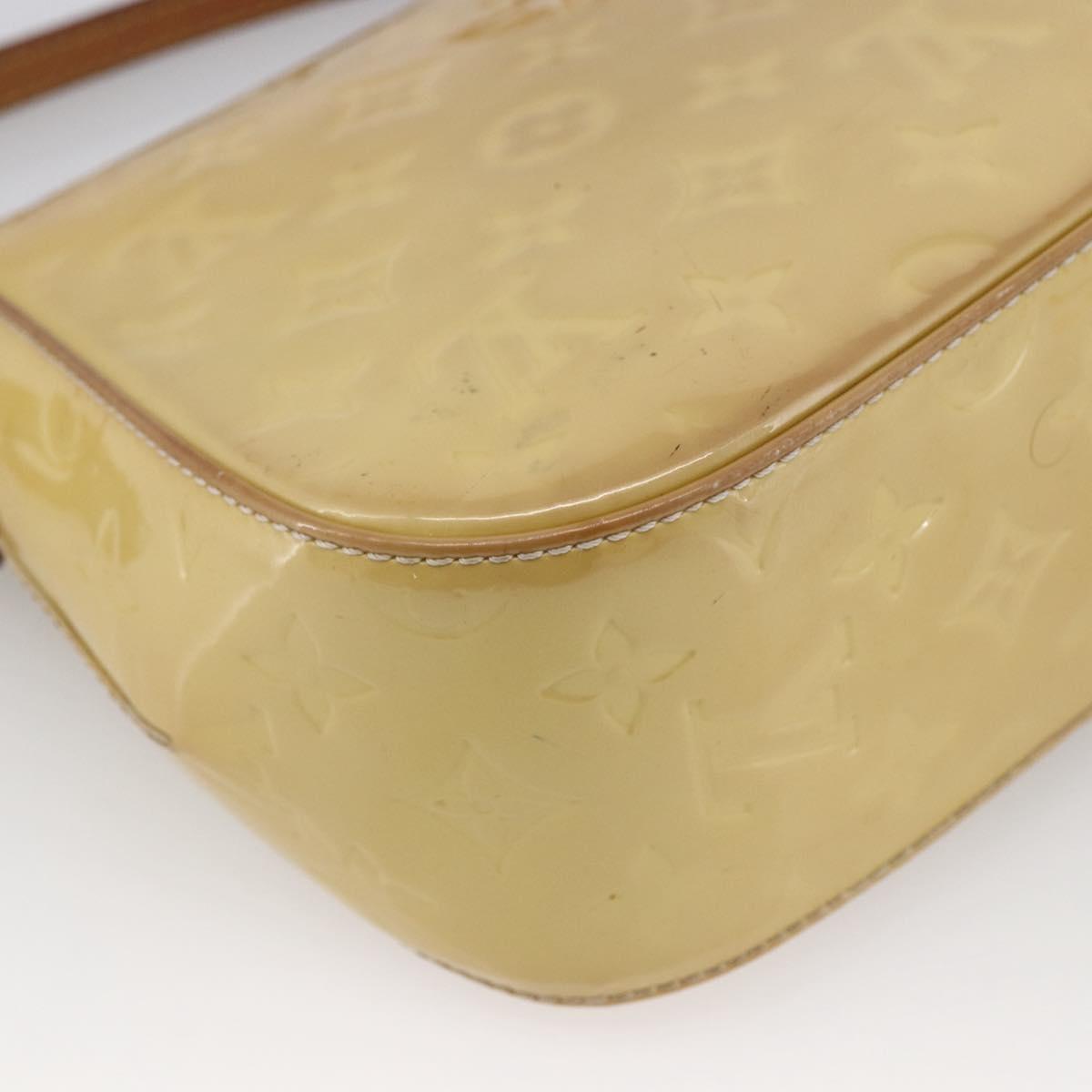 LOUIS VUITTON Monogram Vernis Bell Flower PM Bag Broncorail M91703 Auth LNZ464