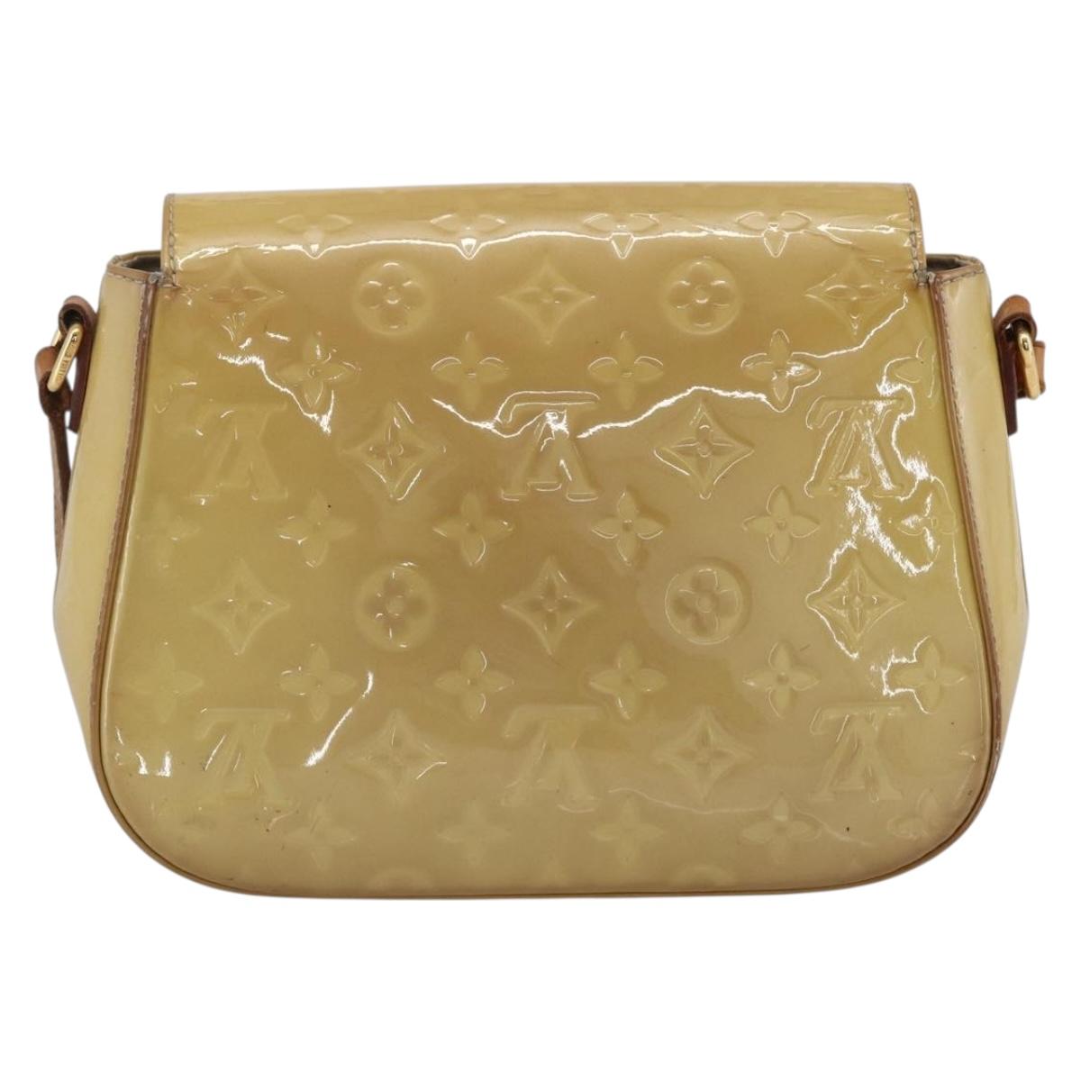 LOUIS VUITTON Monogram Vernis Bell Flower PM Bag Broncorail M91703 Auth LNZ464