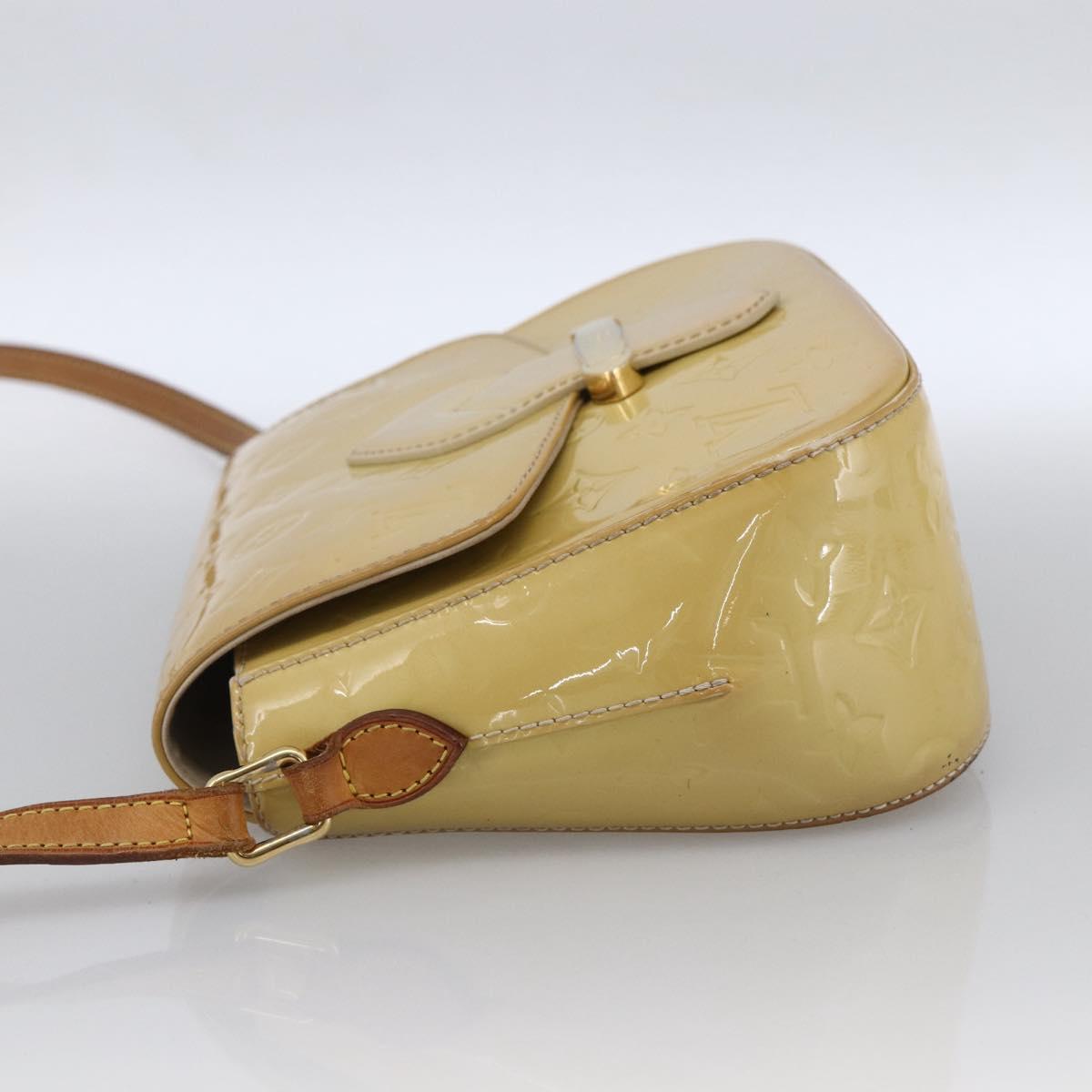 LOUIS VUITTON Monogram Vernis Bell Flower PM Bag Broncorail M91703 Auth LNZ464