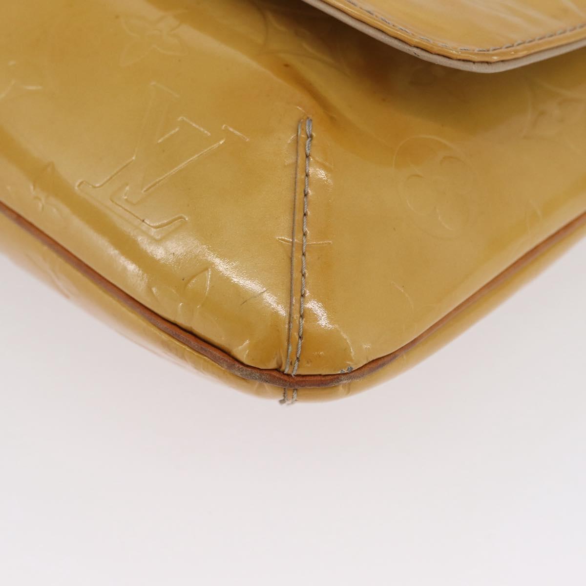 LOUIS VUITTON Monogram Vernis Thompson Street Bag Beige M91301 LV Auth LNZ465