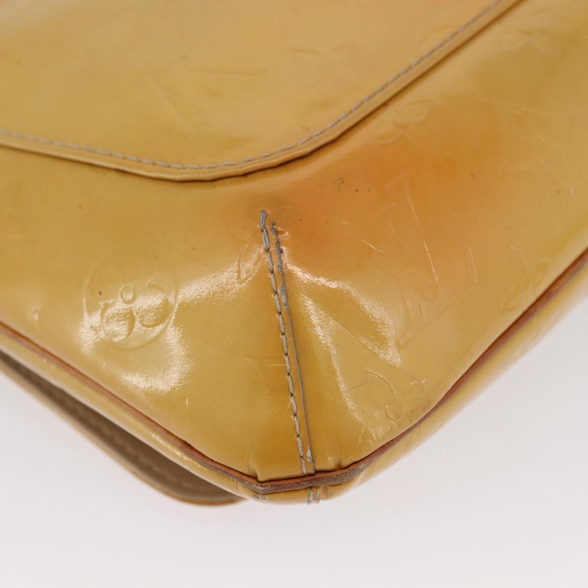 LOUIS VUITTON Monogram Vernis Thompson Street Bag Beige M91301 LV Auth LNZ465