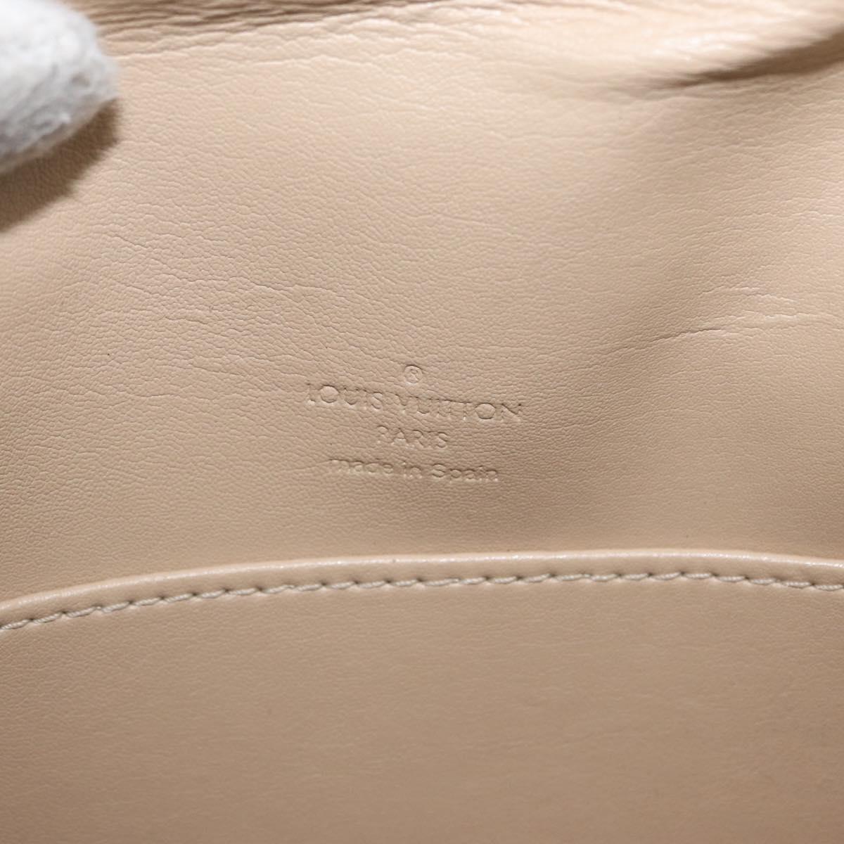 LOUIS VUITTON Monogram Vernis Thompson Street Bag Beige M91301 LV Auth LNZ465