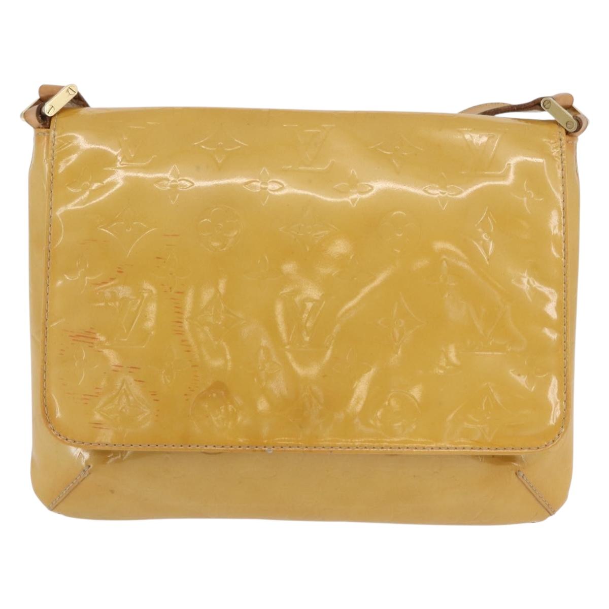 LOUIS VUITTON Monogram Vernis Thompson Street Bag Beige M91301 LV Auth LNZ465