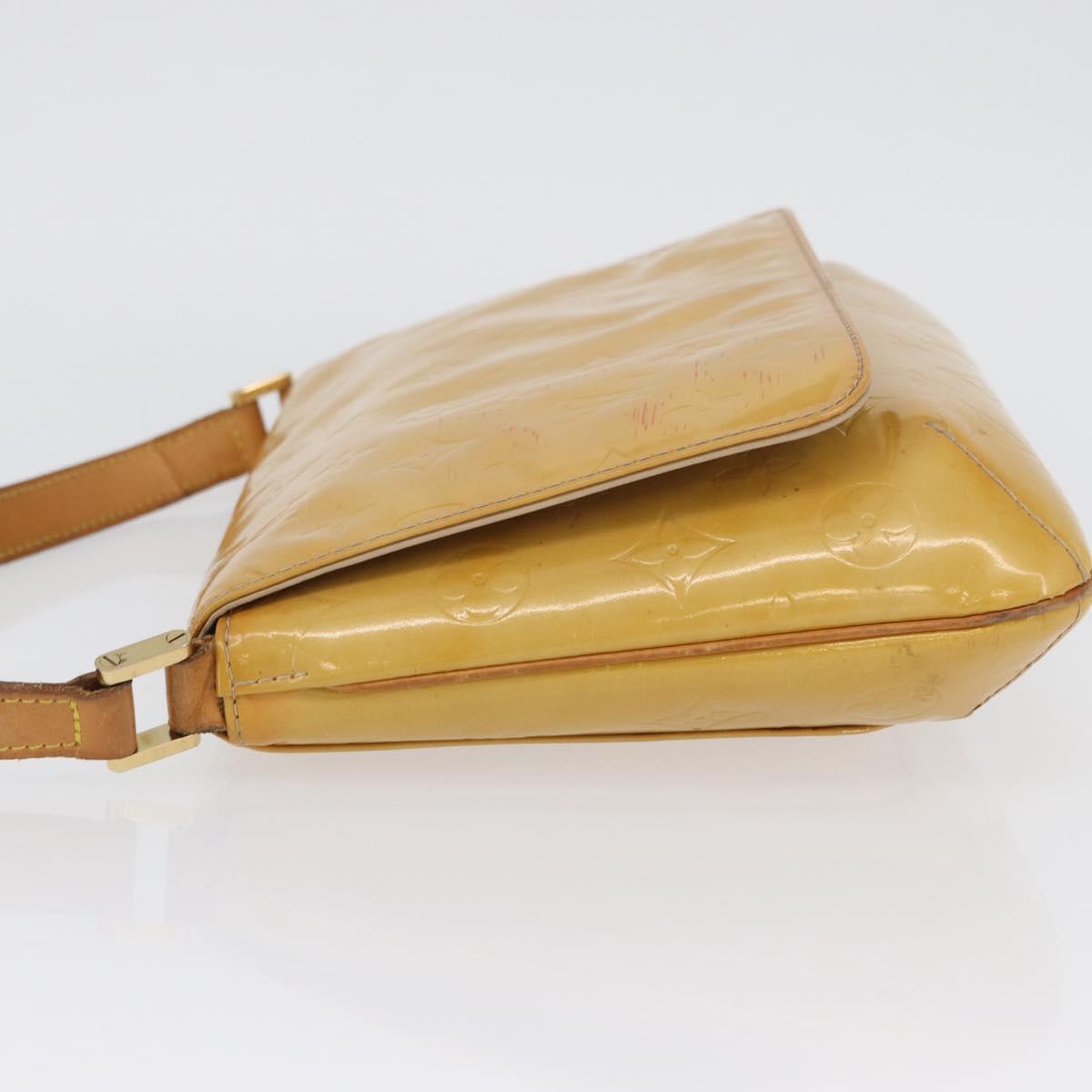 LOUIS VUITTON Monogram Vernis Thompson Street Bag Beige M91301 LV Auth LNZ465