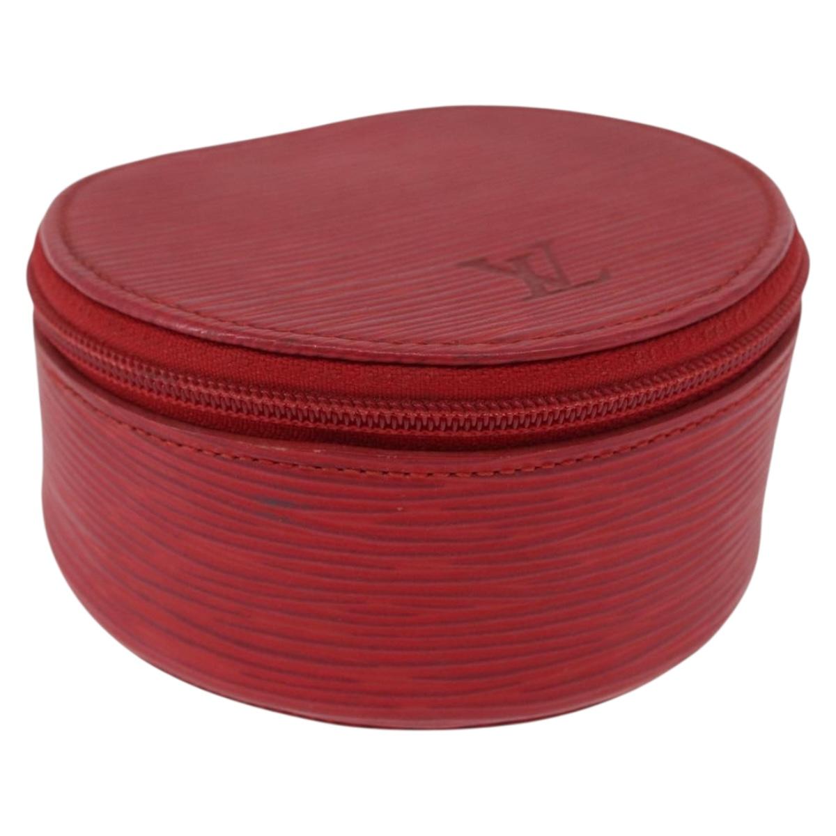 LOUIS VUITTON Epi Ecrin Bijoux 10 Jewelry Box Red M48217 LV Auth LNZ467