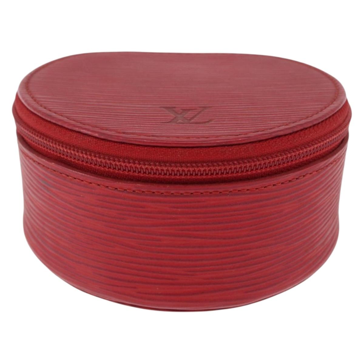 LOUIS VUITTON Epi Ecrin Bijoux 10 Jewelry Box Red M48217 LV Auth LNZ467