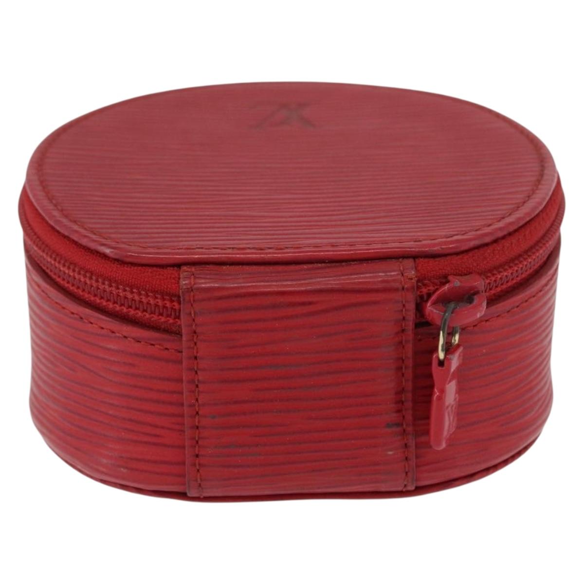 LOUIS VUITTON Epi Ecrin Bijoux 10 Jewelry Box Red M48217 LV Auth LNZ467