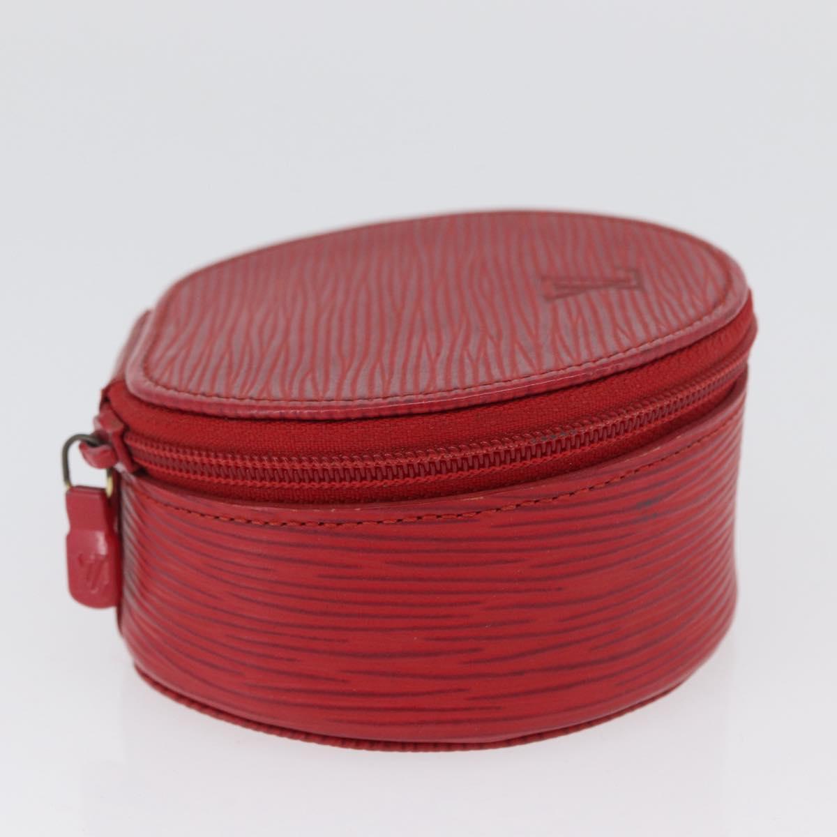 LOUIS VUITTON Epi Ecrin Bijoux 10 Jewelry Box Red M48217 LV Auth LNZ467