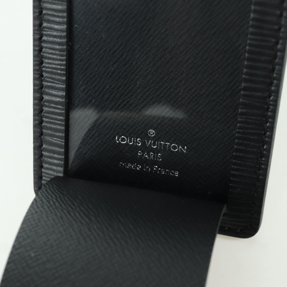 LOUIS VUITTON Epi LV × Supreme Name Tag Black M67726 LV Auth LNZ468M