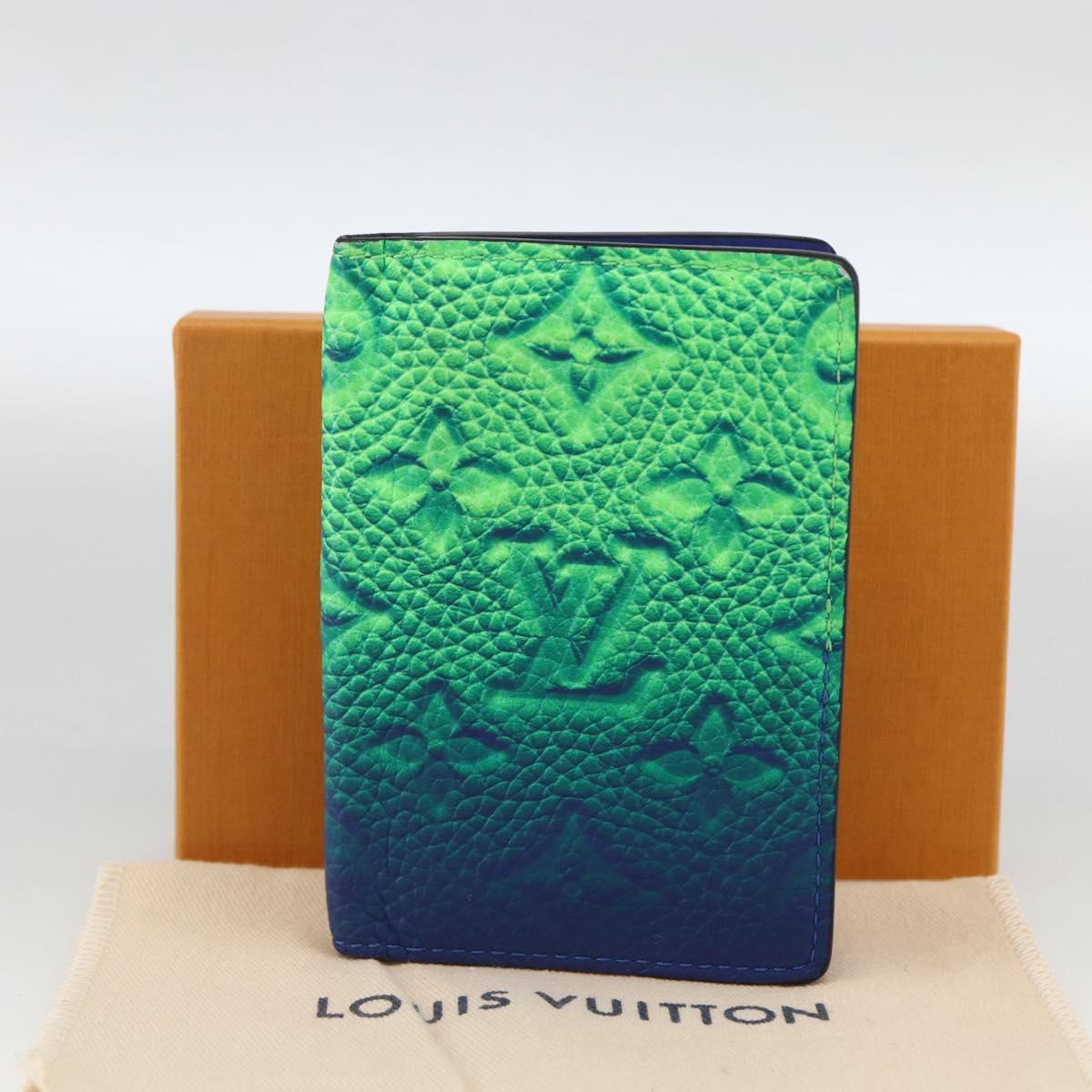LOUIS VUITTON Taurillon Clemence Organizer Depoche NM M81258 Auth LNZ472SAM