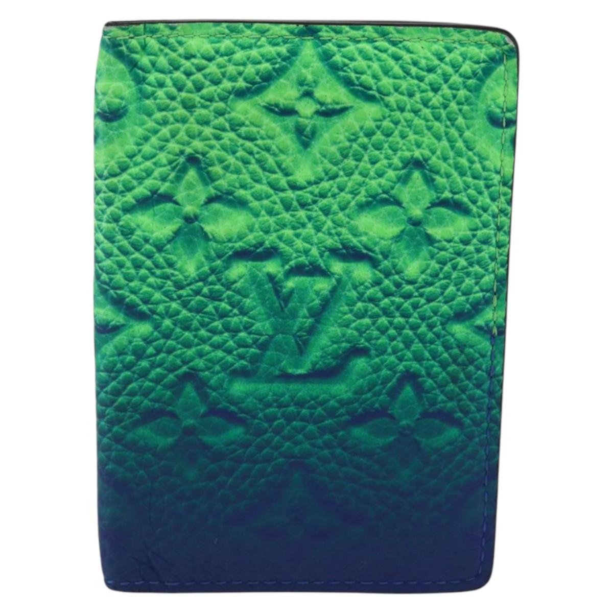 LOUIS VUITTON Taurillon Clemence Organizer Depoche NM M81258 Auth LNZ472SAM