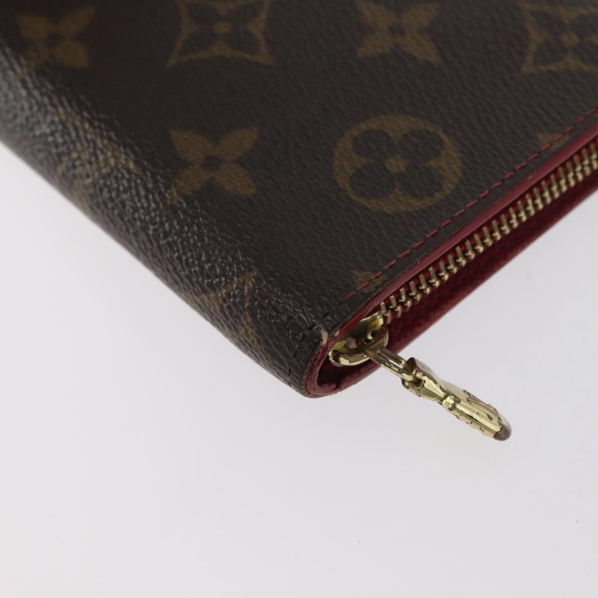 LOUIS VUITTON Monogram Cherry Porte Monnaie Zip Long Wallet M95006 Auth LNZ473