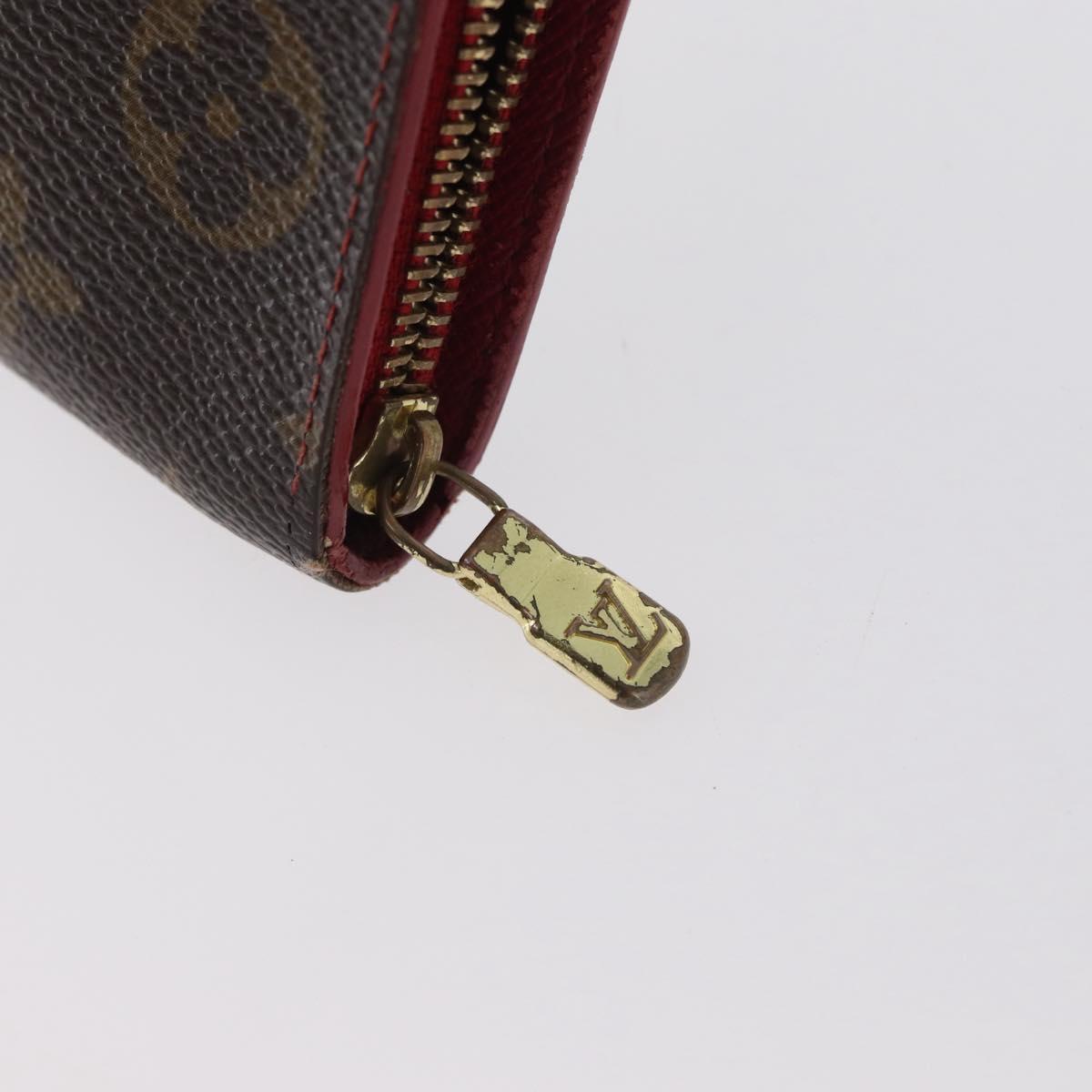 LOUIS VUITTON Monogram Cherry Porte Monnaie Zip Long Wallet M95006 Auth LNZ473