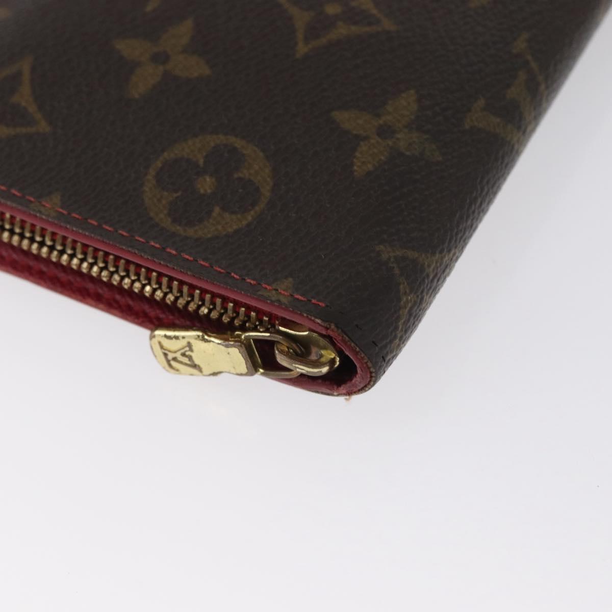 LOUIS VUITTON Monogram Cherry Porte Monnaie Zip Long Wallet M95006 Auth LNZ473