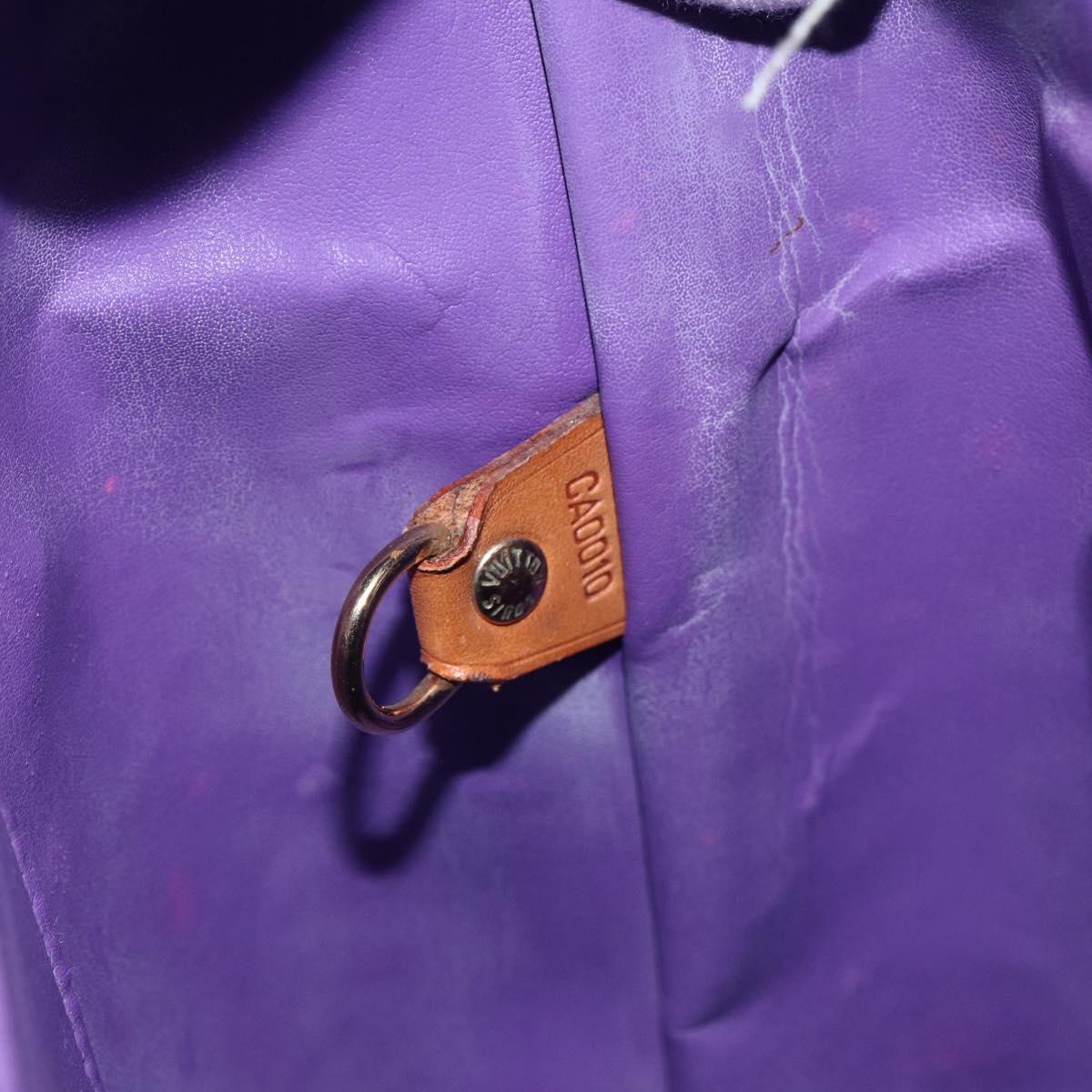 LOUIS VUITTON Monogram Vernis Houston Hand Bag Purple Viole M91093 Auth LNZ484