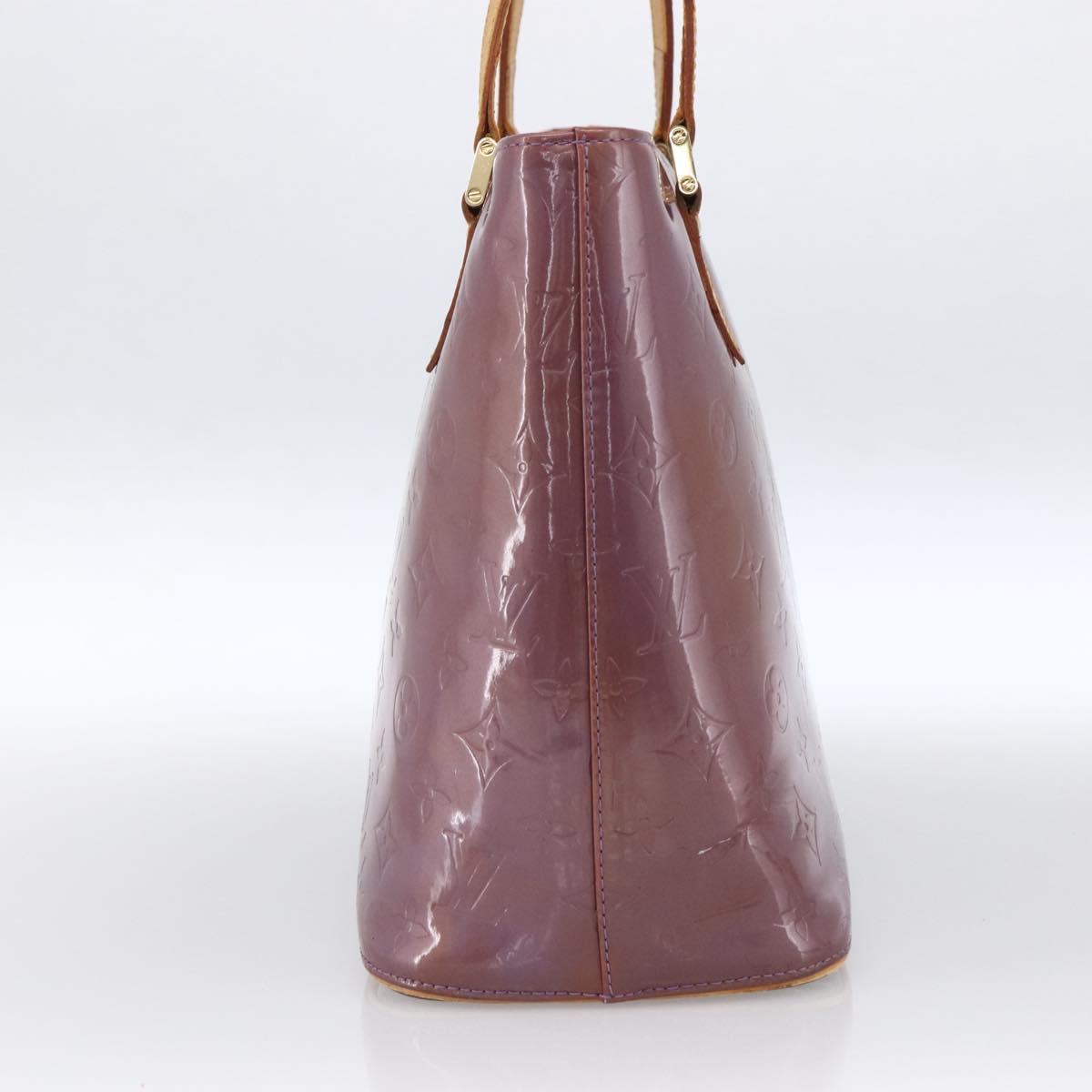 LOUIS VUITTON Monogram Vernis Houston Hand Bag Purple Viole M91093 Auth LNZ484