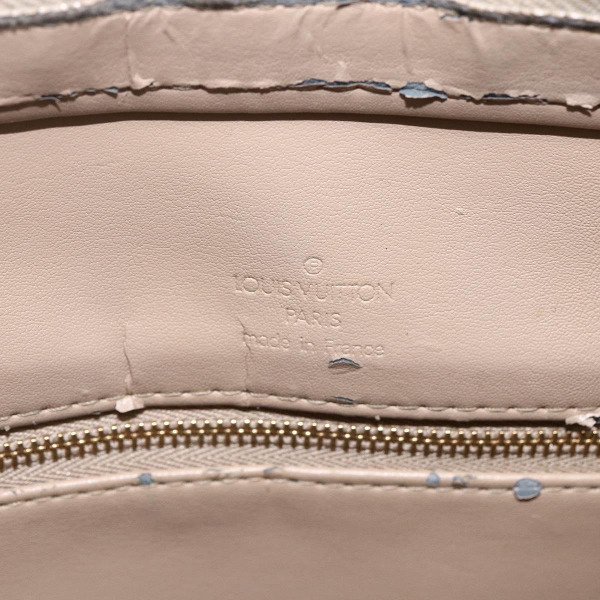 LOUIS VUITTON Monogram Vernis Houston Hand Bag Beige M91004 LV Auth LNZ488