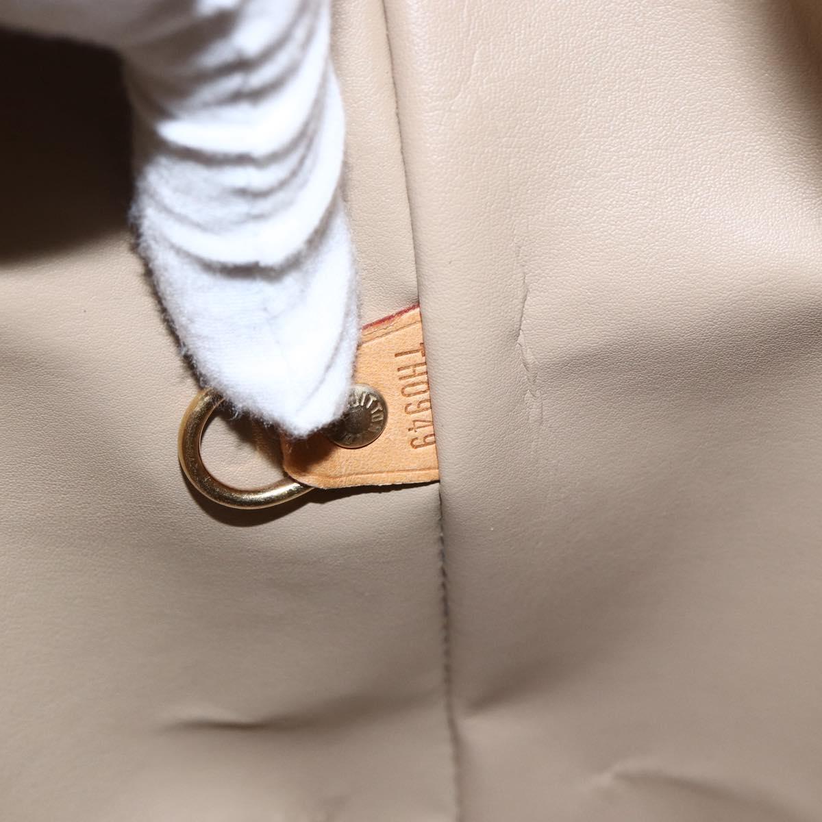 LOUIS VUITTON Monogram Vernis Houston Hand Bag Beige M91004 LV Auth LNZ488