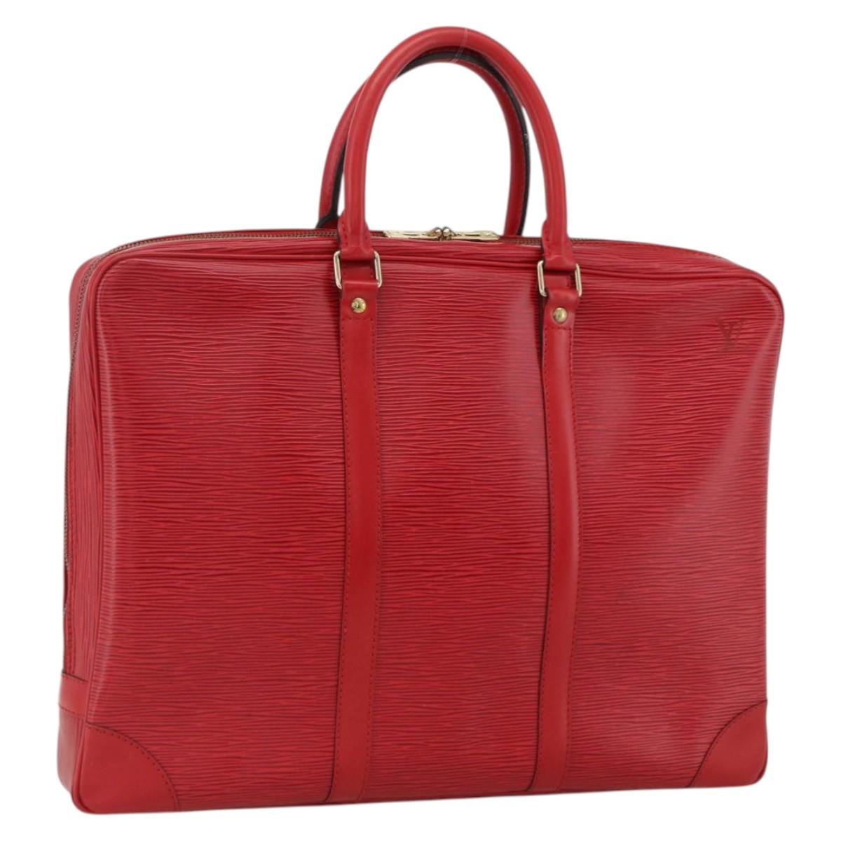 LOUIS VUITTON Epi Porte Documents Voyage Business Bag Red M54477 LV Auth LNZ498