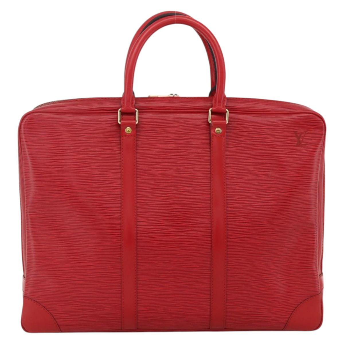 LOUIS VUITTON Epi Porte Documents Voyage Business Bag Red M54477 LV Auth LNZ498