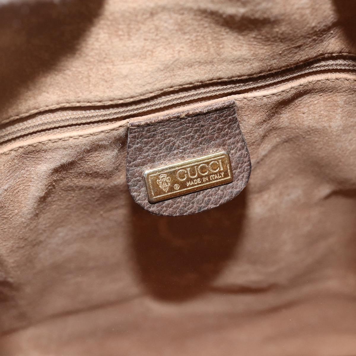GUCCI GG Supreme Web Sherry Line Bag PVC Beige Gold 001 115 0933 Auth LNZ505
