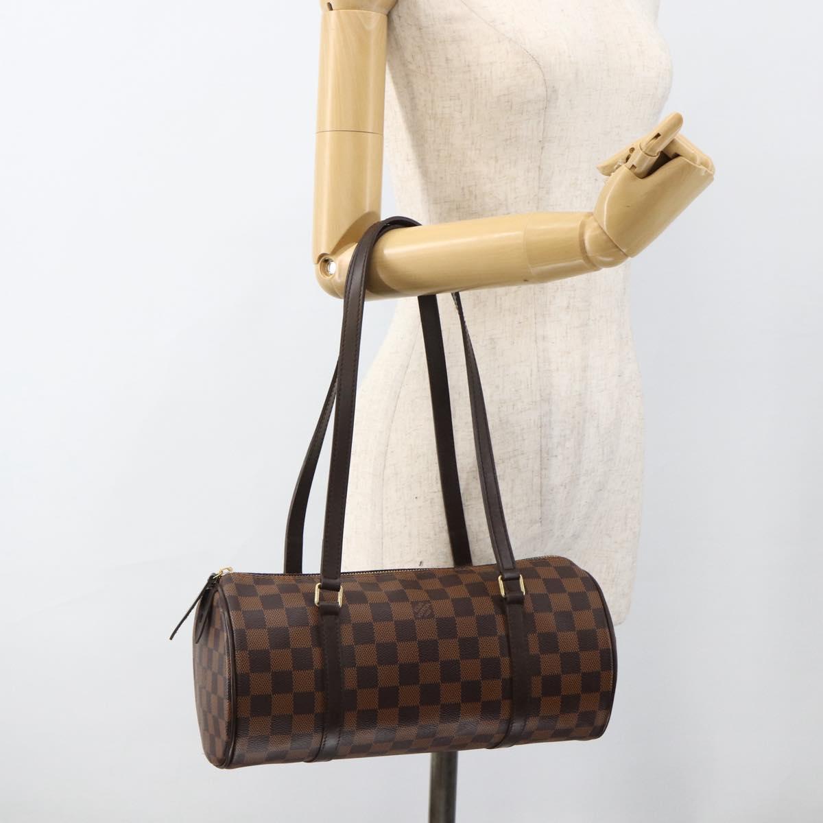 LOUIS VUITTON Damier Ebene Papillon 30 Hand Bag N51303 LV Auth LNZ506M