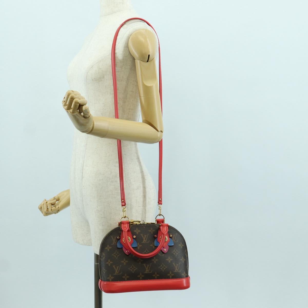 LOUIS VUITTON Monogram Totem Alma BB Hand Bag Red M41659 LV Auth LNZ513SAM