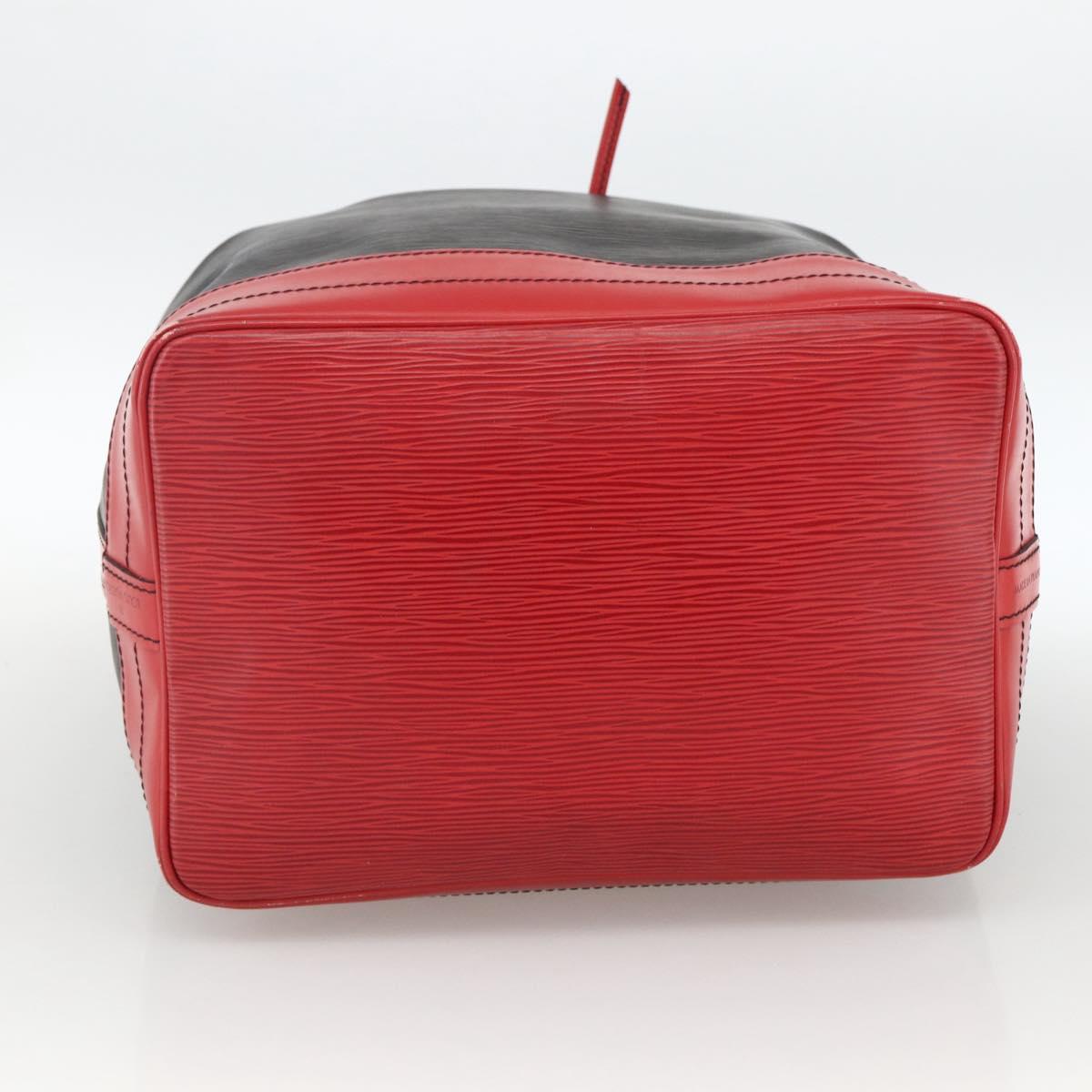 LOUIS VUITTON Epi Noe Shoulder Bag Bicolor Black Red M44017 LV Auth LNZ520