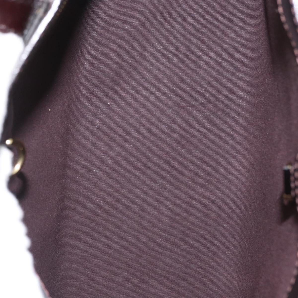 LOUIS VUITTON Vernis Wilshire PM Hand Bag Rouge Favist M91644 LV Auth LNZ521