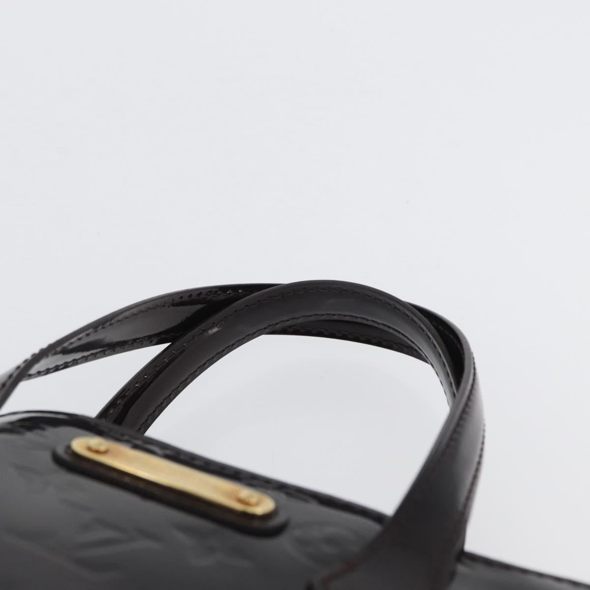 LOUIS VUITTON Vernis Wilshire PM Hand Bag Rouge Favist M91644 LV Auth LNZ521