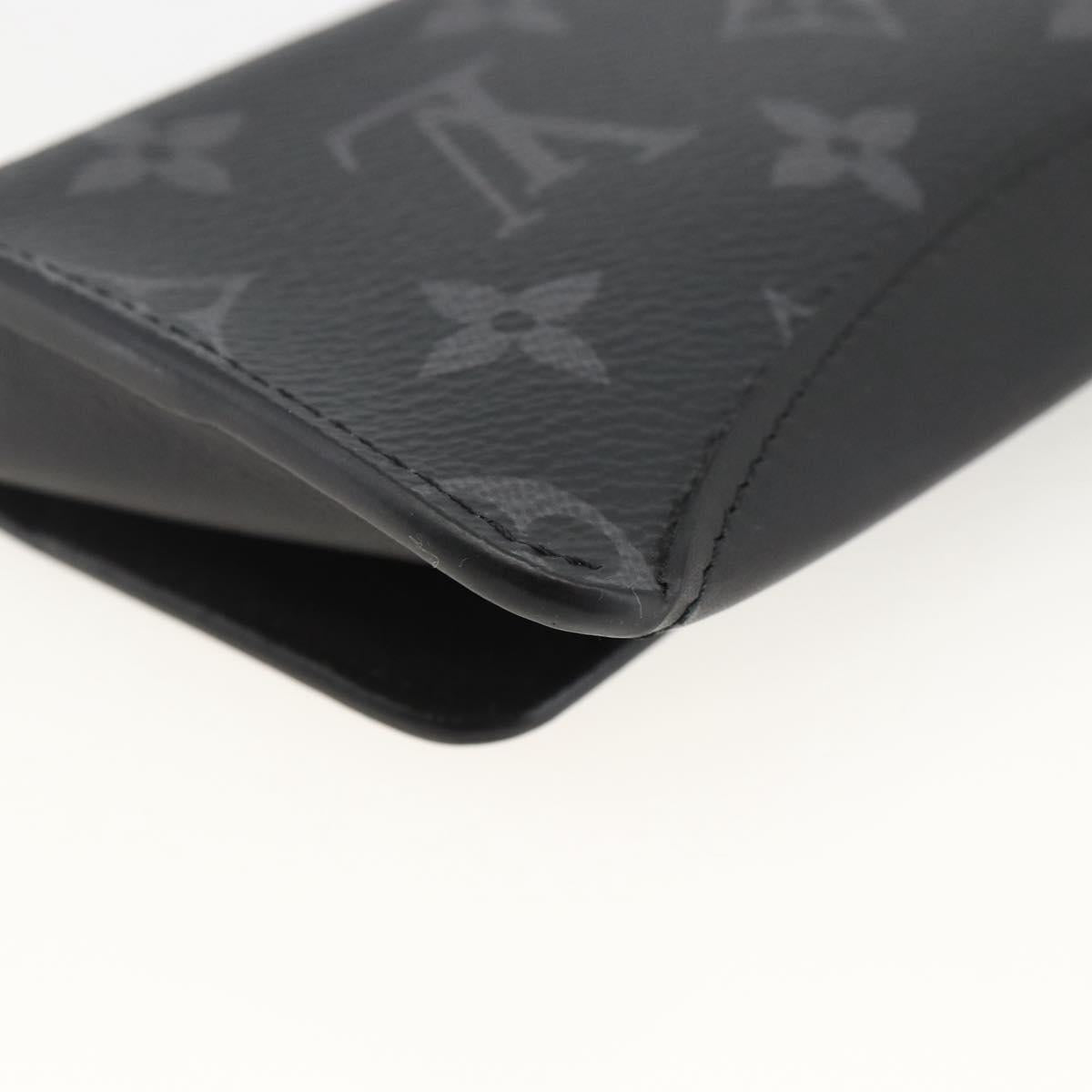 LOUIS VUITTON Monogram Eclipse Etui Lunette Woody Case GI0296 LV Auth LNZ530M
