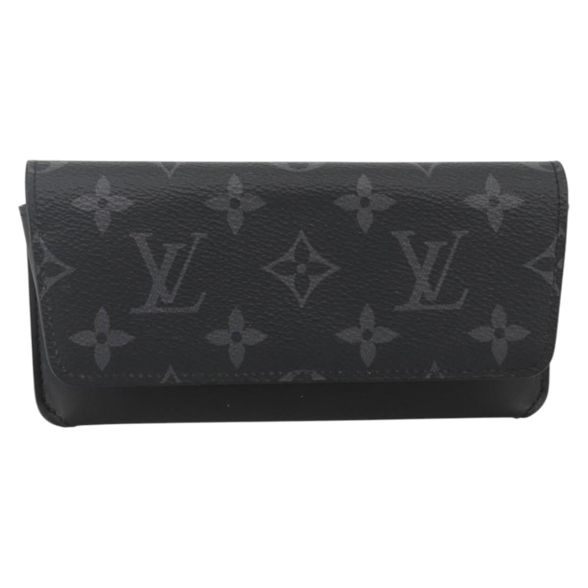 LOUIS VUITTON Monogram Eclipse Etui Lunette Woody Case GI0296 LV Auth LNZ530M
