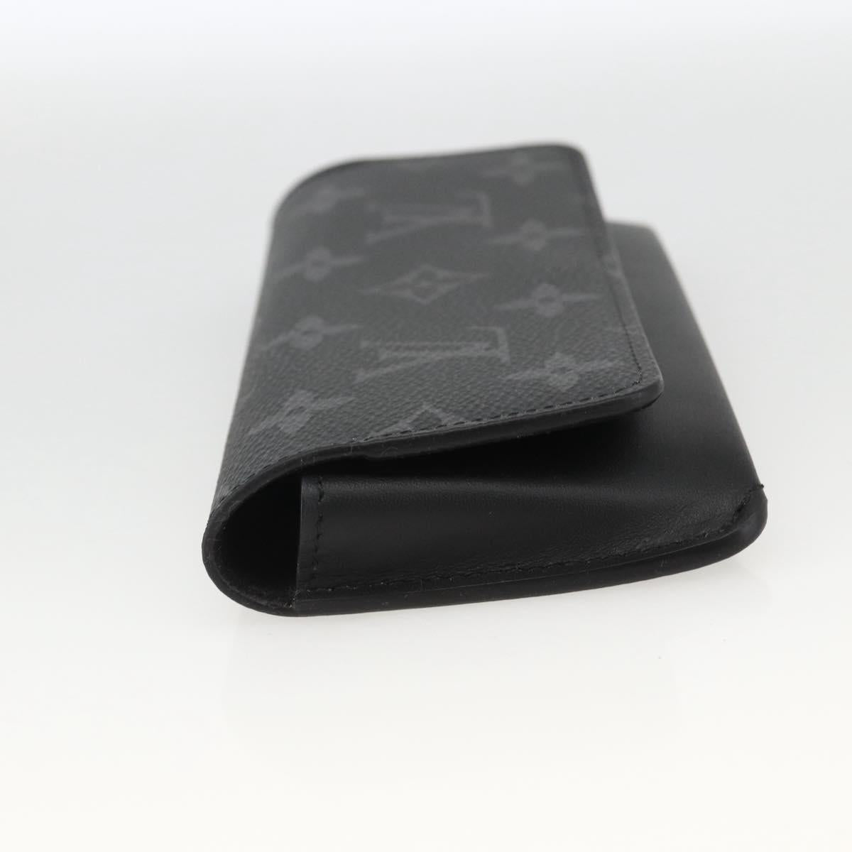 LOUIS VUITTON Monogram Eclipse Etui Lunette Woody Case GI0296 LV Auth LNZ530M