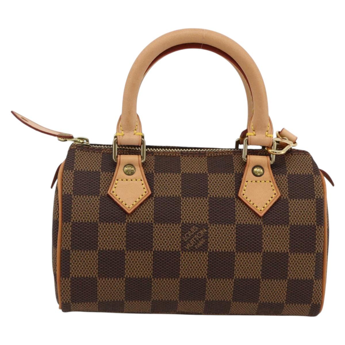 LOUIS VUITTON Damier Ebene Mini Speedy Hand Bag LV Auth LNZ532SM
