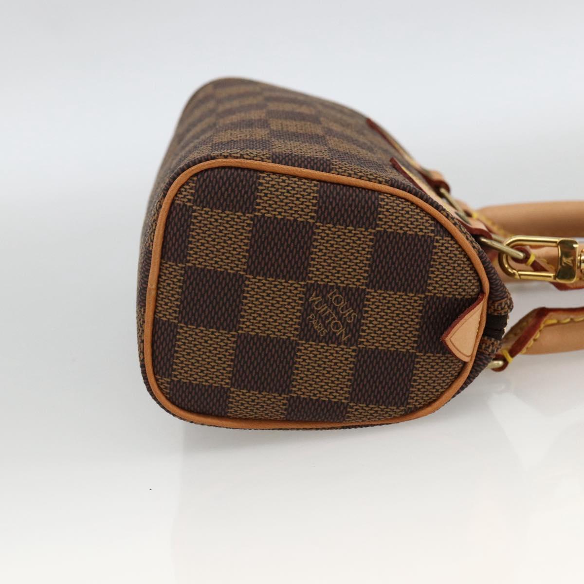 LOUIS VUITTON Damier Ebene Mini Speedy Hand Bag LV Auth LNZ532SM