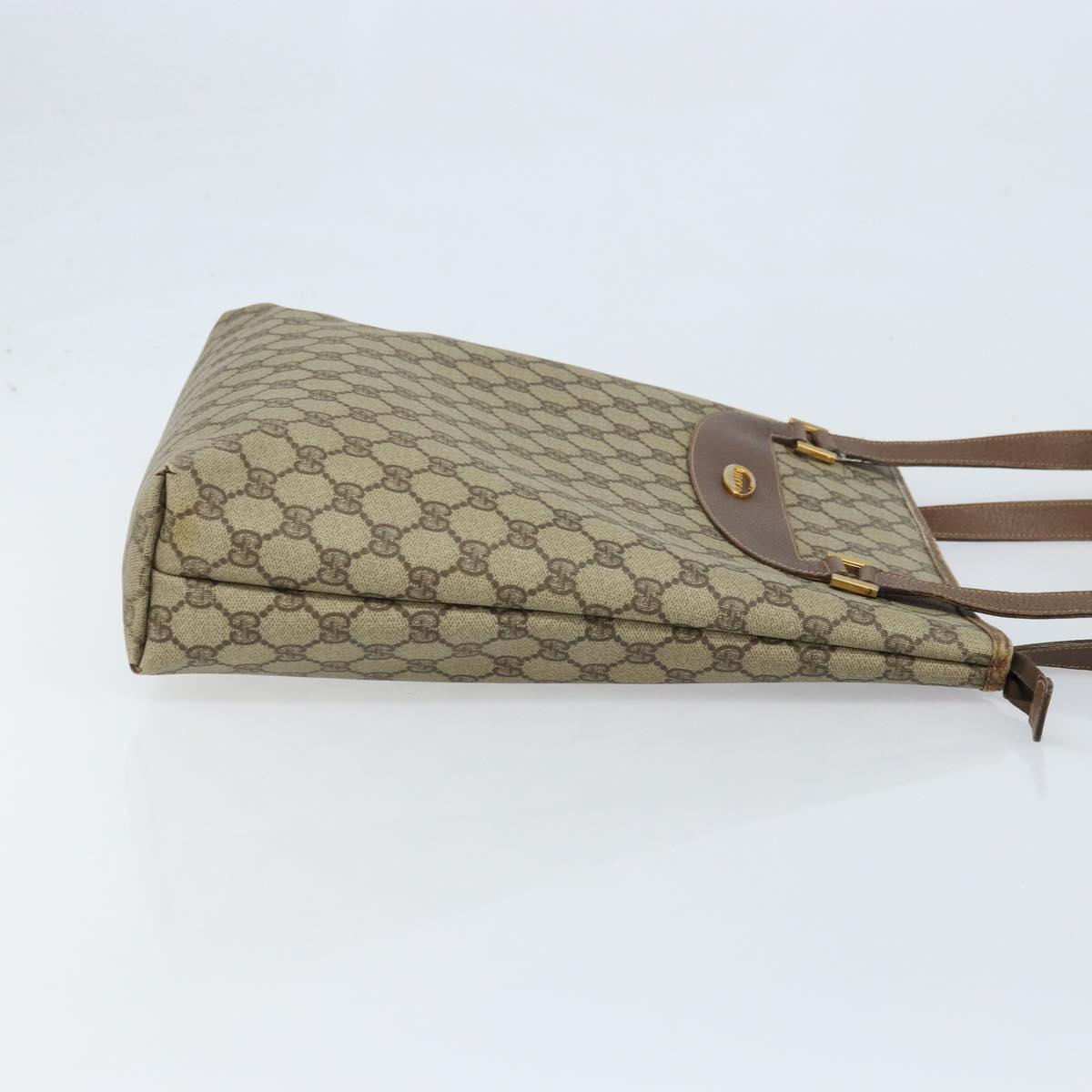GUCCI GG Supreme Tote Bag PVC Beige Gold 002 39 6130 Auth LNZ541