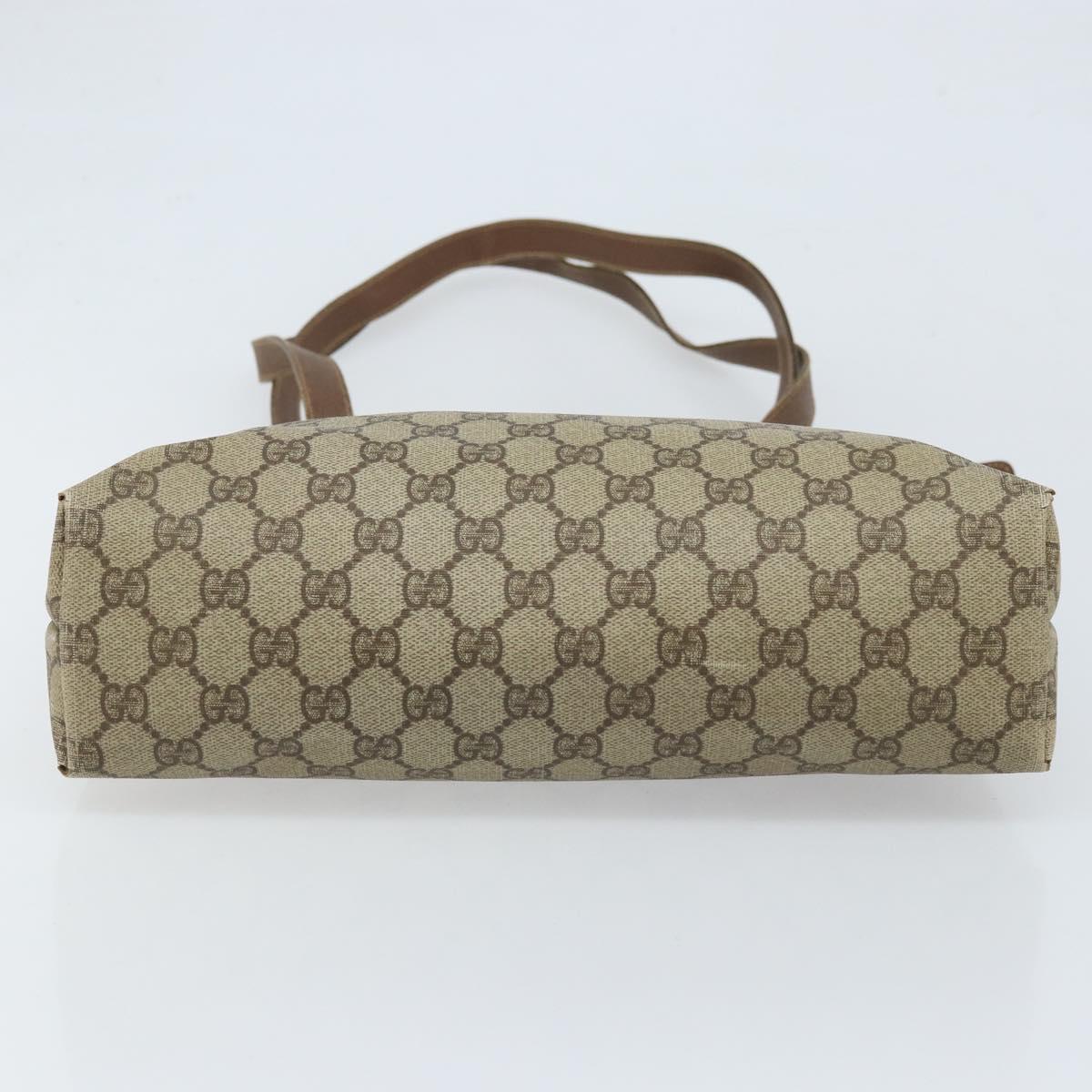 GUCCI GG Supreme Tote Bag PVC Beige Gold 002 39 6130 Auth LNZ541