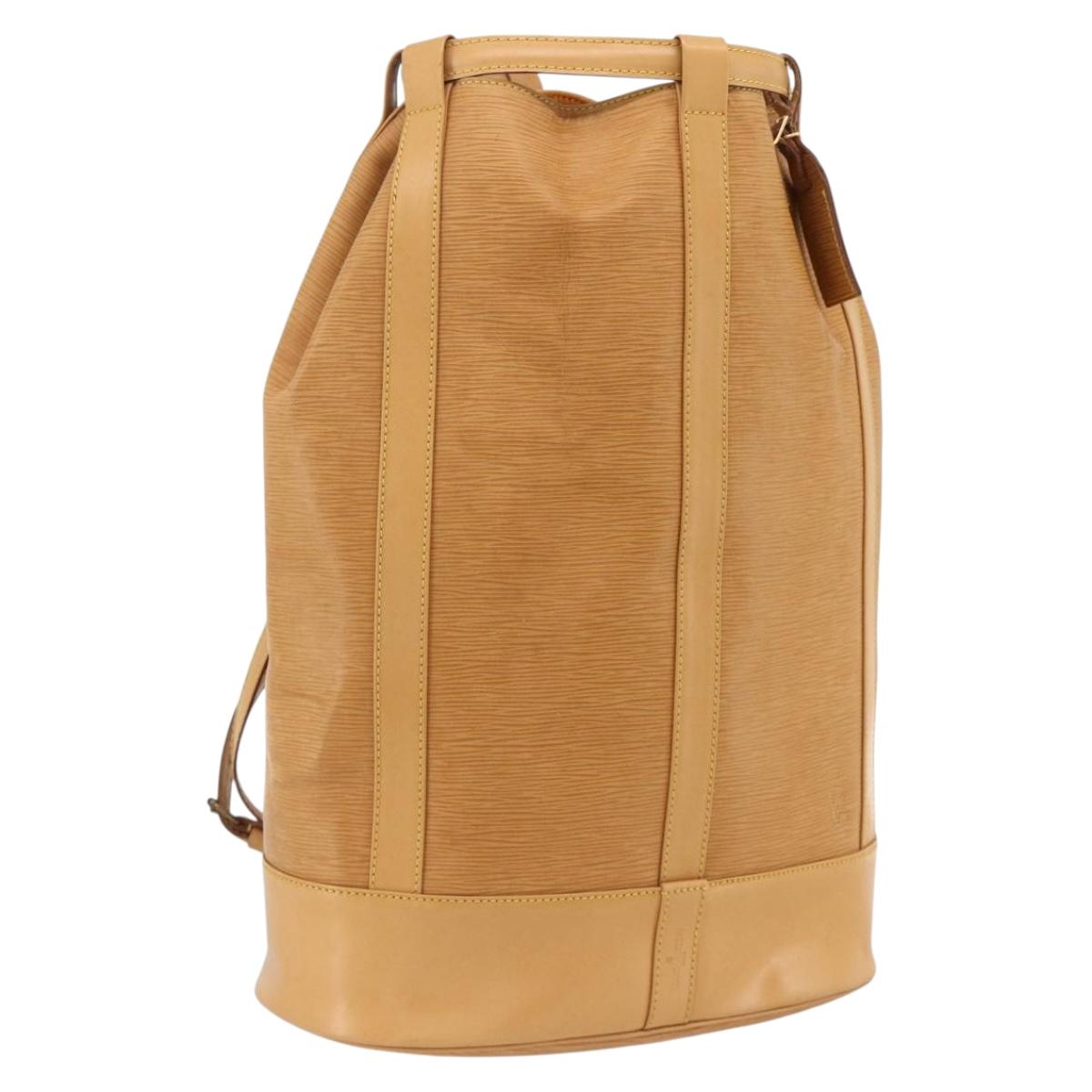 LOUIS VUITTON Epi Randonnee GM Shoulder Bag Beige LV Auth LNZ548