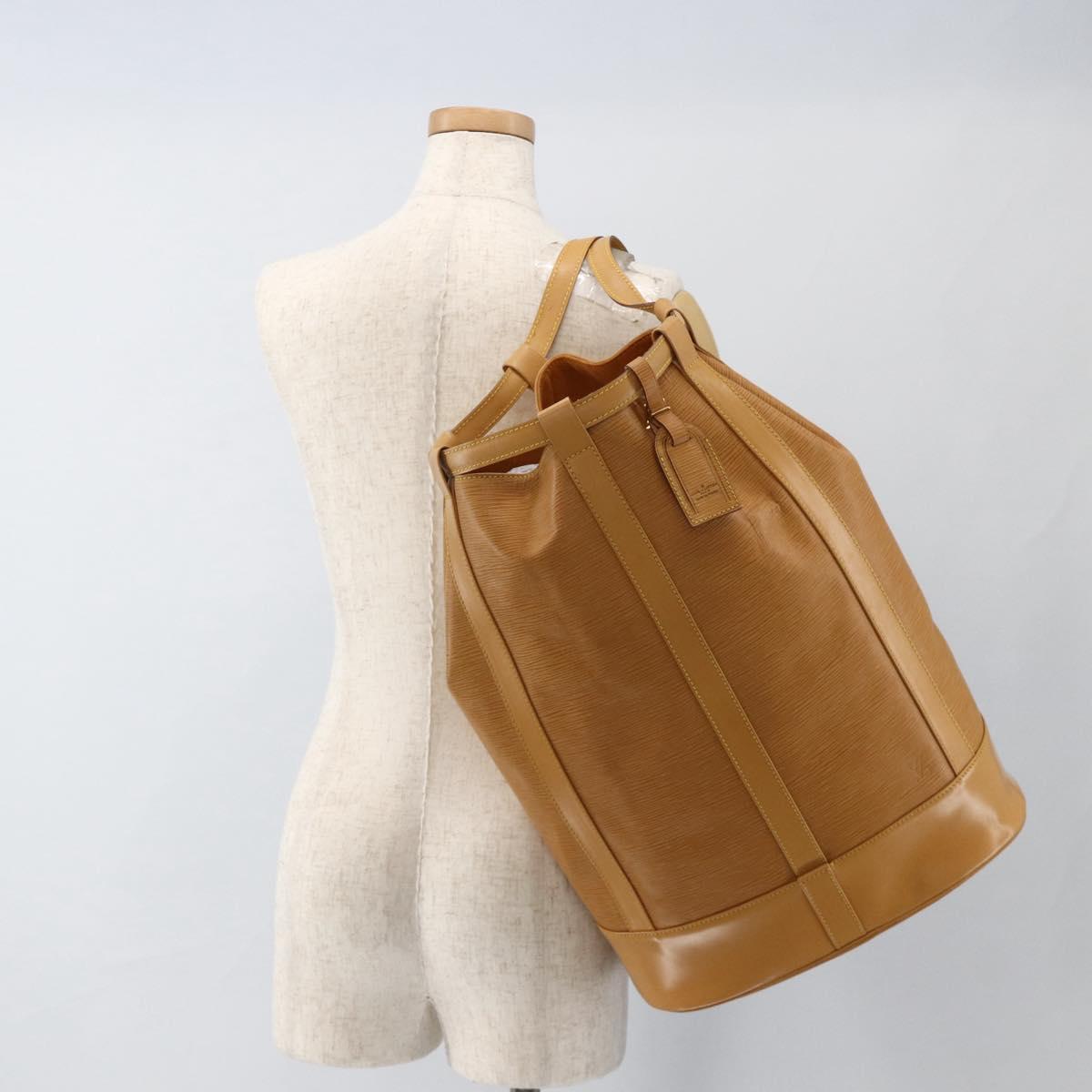 LOUIS VUITTON Epi Randonnee GM Shoulder Bag Beige LV Auth LNZ548